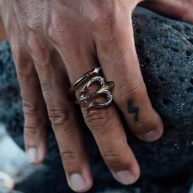 Jewelry × Vintage Triden of Poseidon Resizeable Ring Size ONE SIZE - 2 Thumbnail