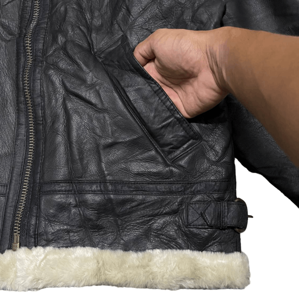 Japanese Brand Vintage 00's Suntory Boss Coffee Cowhide Leather Jacket Size US M / EU 48-50 / 2 - 10 Thumbnail