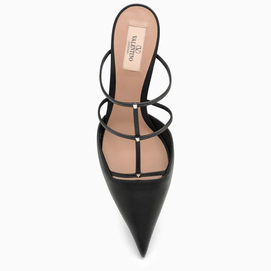 Valentino o1d2blof1024 Leather High Mules in Black Size US 6.5 / IT 36.5 - 3 Thumbnail