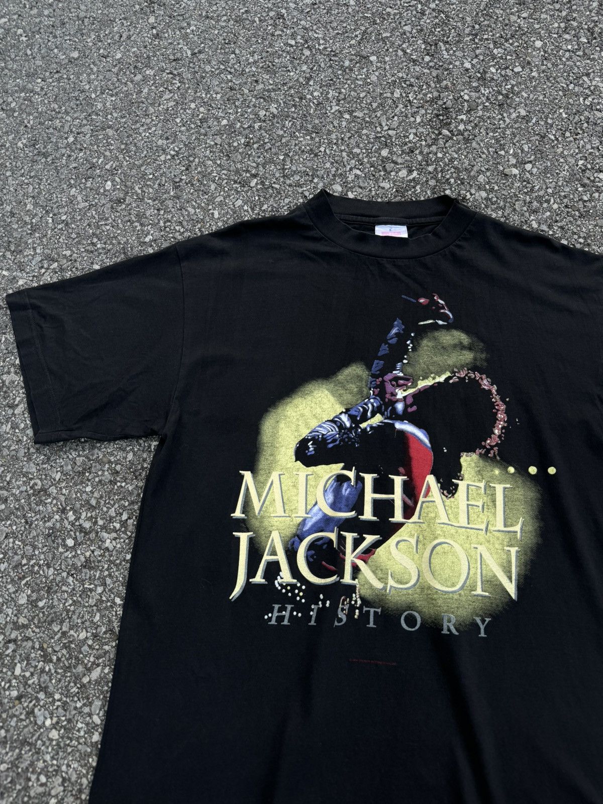 Band Tees × Michael Jackson × Vintage Michael Jackson 1996’ Licensed tees vintage rare black boxy Size US L / EU 52-54 / 3 - 4 Thumbnail