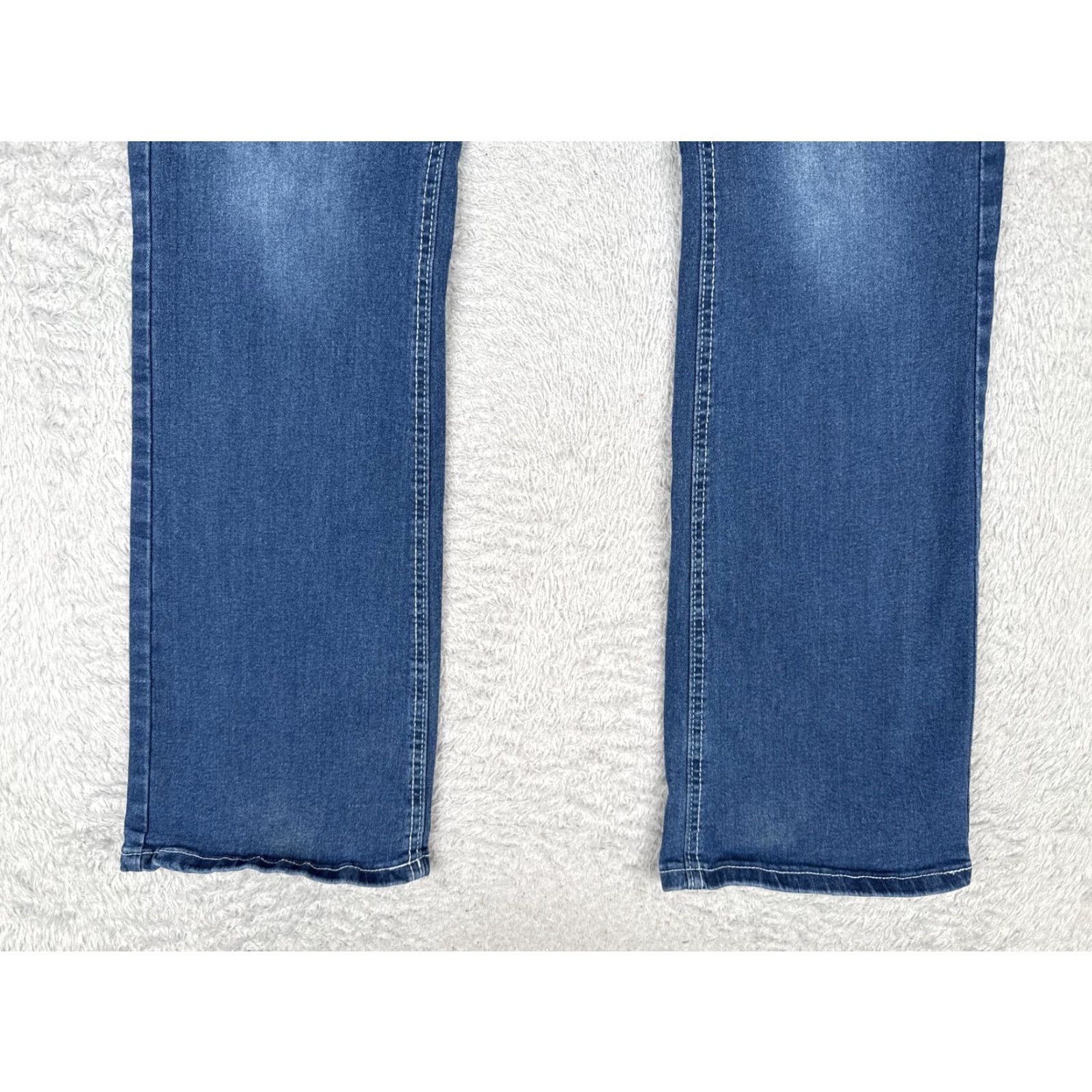 Denime Stretch Denim Jeans Women XL Blue Bootcut Mid Rise Casual Stretchy Comfort 30x29 Size 30" / US 8 / IT 44 - 2 Thumbnail