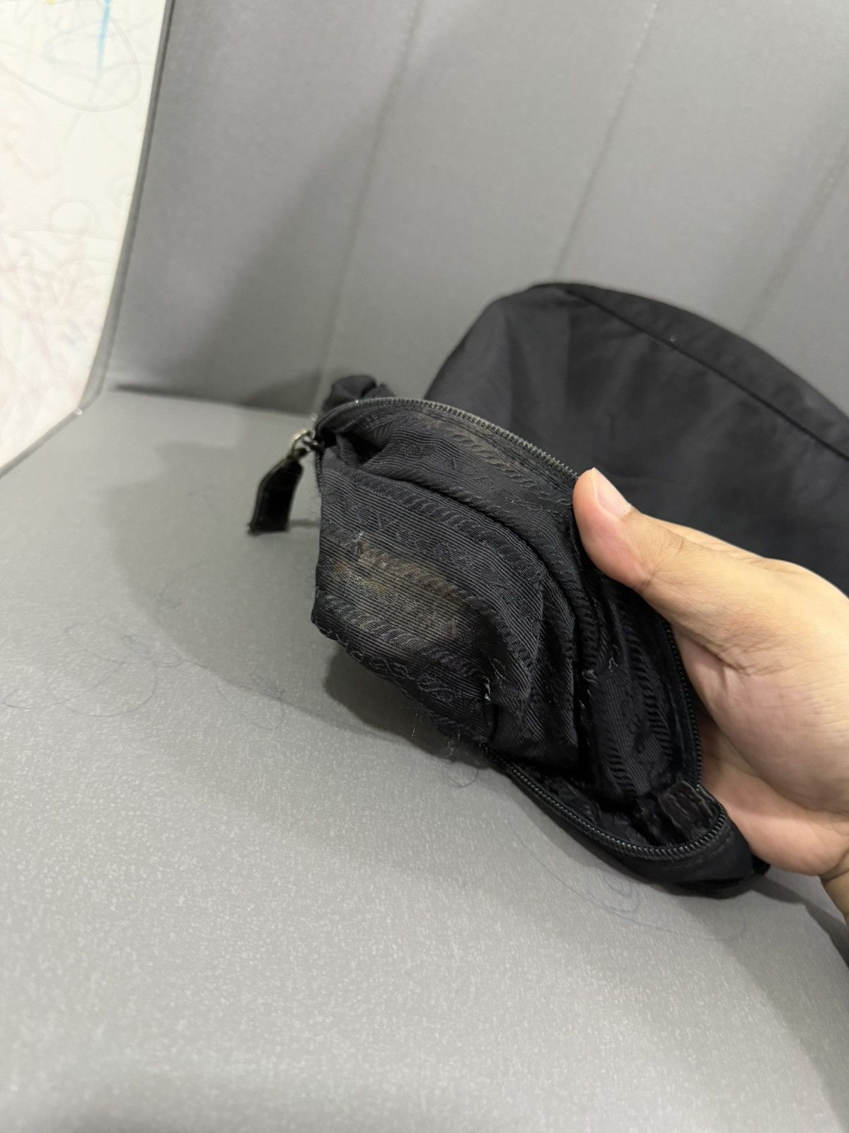 Prada Vintage Prada Black Medium Sling Shoulder Nylon Bag Size ONE SIZE - 11 Thumbnail