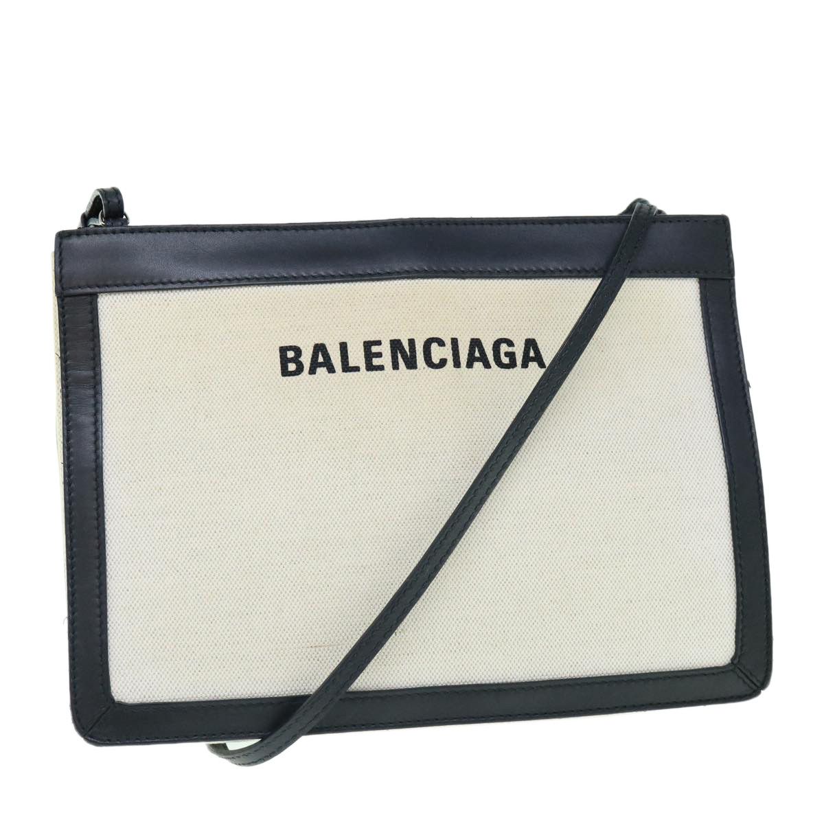 image of Balenciaga Shoulder Bag Canvas White 339937 Auth Bs10840, Women's