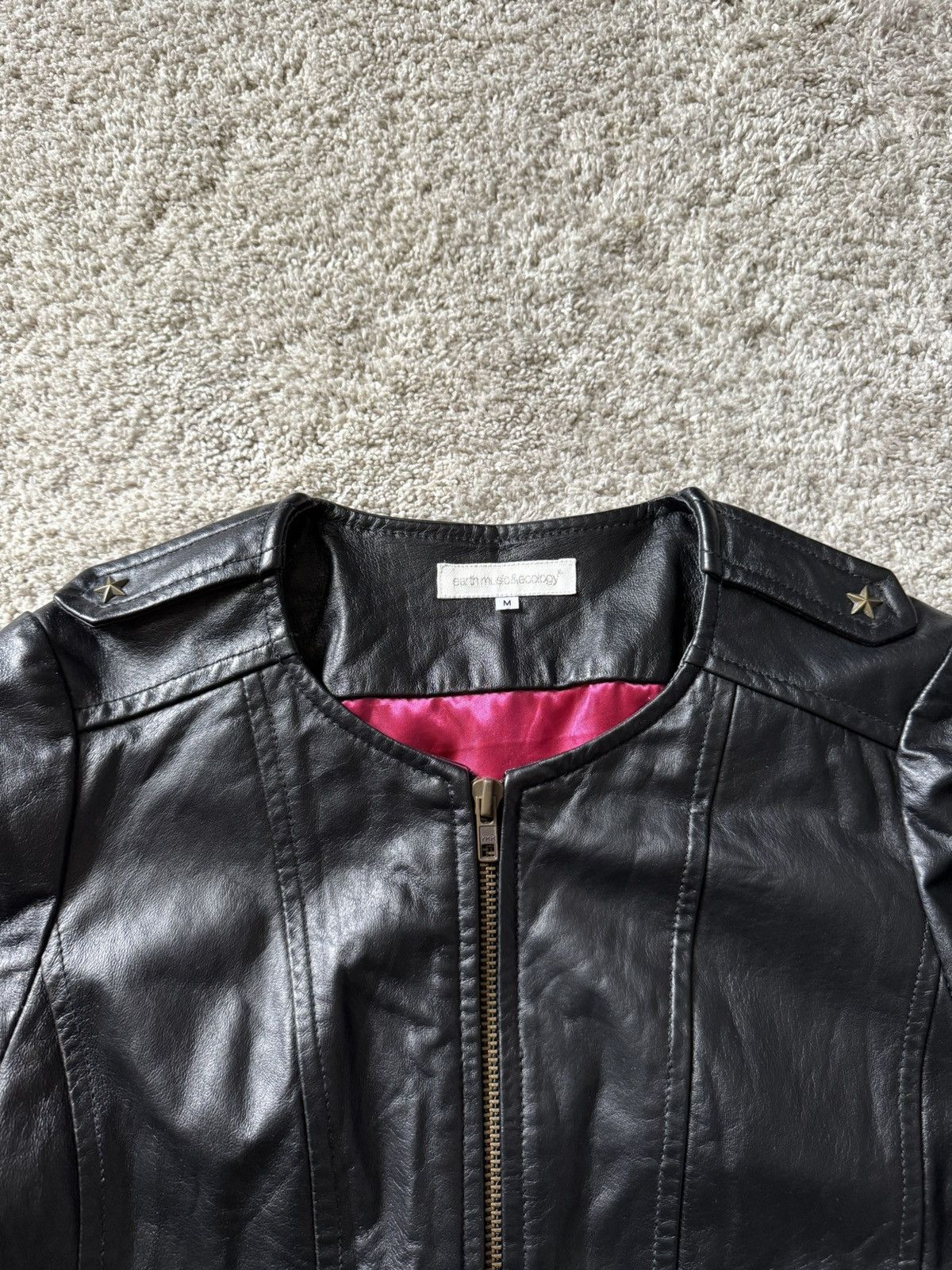 If Six Was Nine Rare Vintage Y2K Leather Jacket Size S / US 4 / IT 40 - 4 Thumbnail