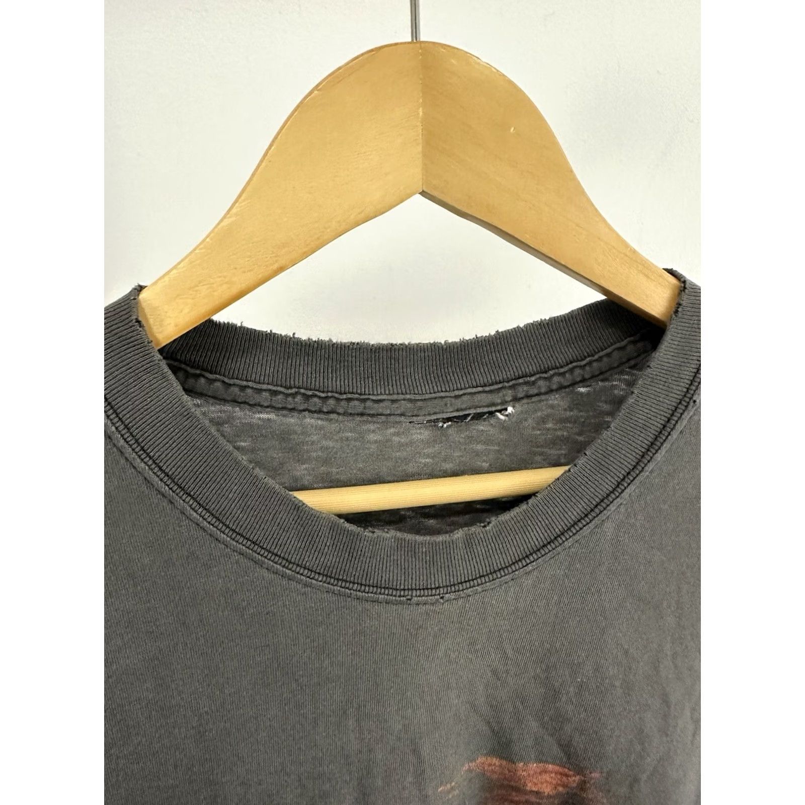Harley Davidson VTG Harley-Davidson T-Shirt XL Black Distressed Flame Fire Wolf Bike Grunge Ride Men Mens Size US XL / EU 56 / 4 - 6 Thumbnail