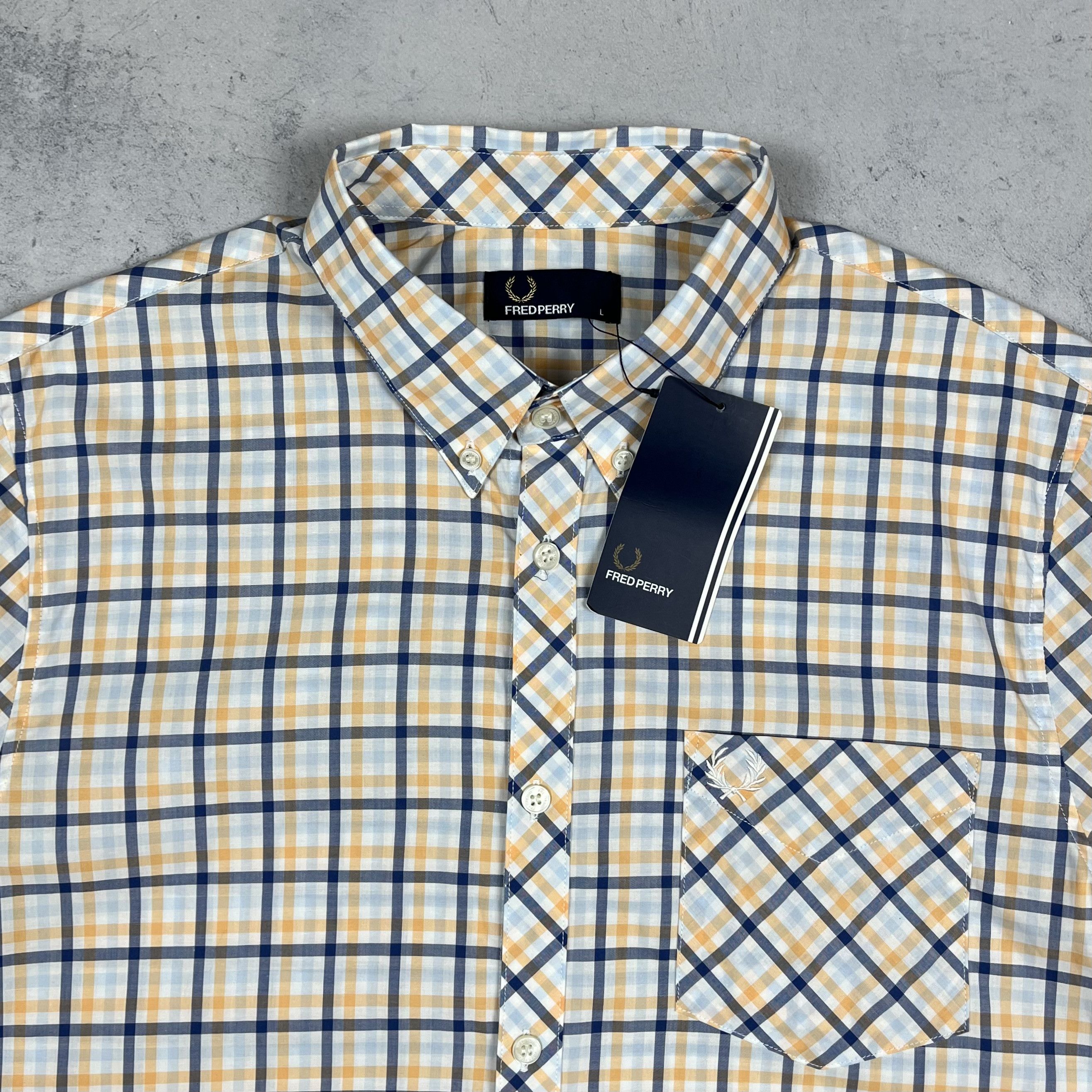 Fred Perry Fred Perry Four Colour Gingham Checkered Button Up Shirt Size US L / EU 52-54 / 3 - 7 Thumbnail