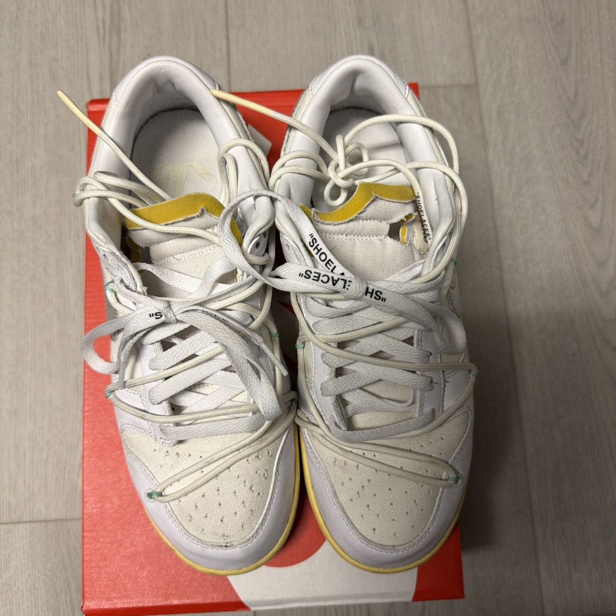 Nike × Off-White Lot 50 Off White Dunk Low Size 9.5 Size US 9.5 / EU 42-43 - 1 Thumbnail