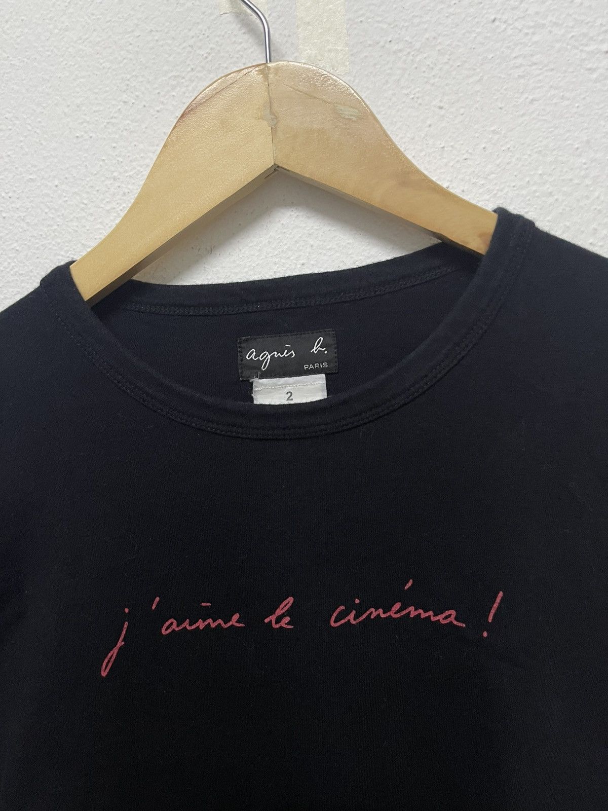 Designer × Vintage × agnes b. 90s AGNES B LONG SLEEVE TSHIRT SPELL OUT MADE IN PORTUGAL Size M / US 6-8 / IT 42-44 - 7 Thumbnail