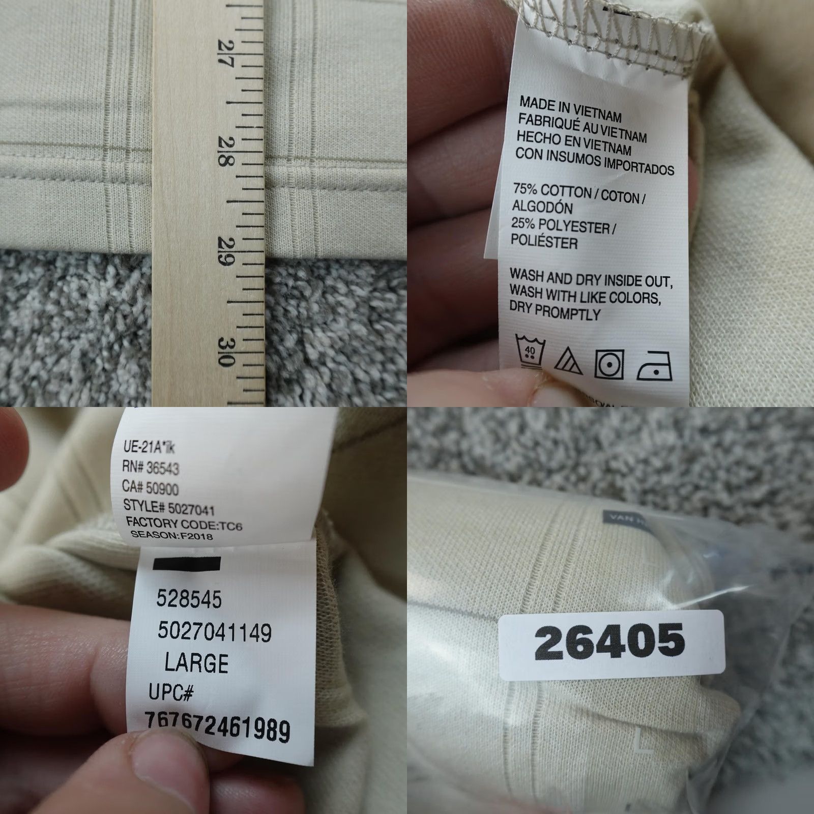 Van Heusen VINTAGE not included; only rearranged from original. Size US L / EU 52-54 / 3 - 8 Thumbnail