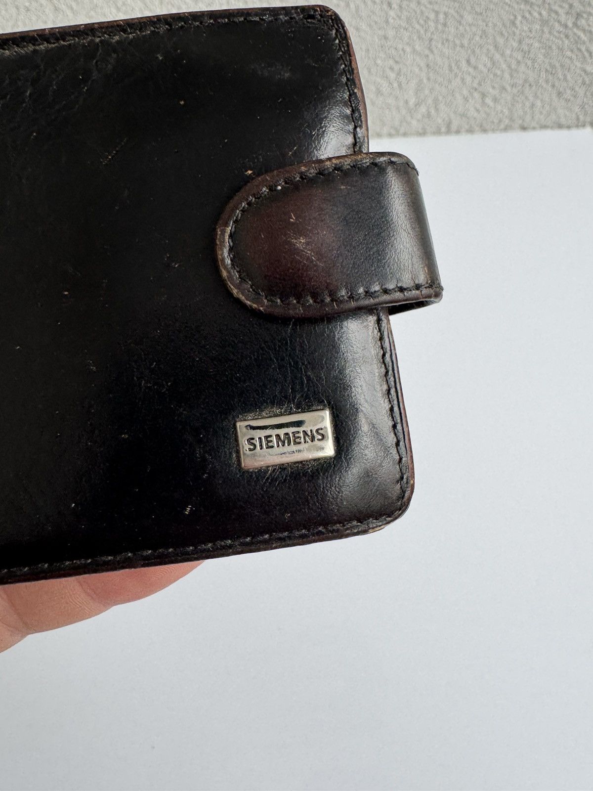 Vintage Vintage Siemens Black Leather Wallet Bifold Size ONE SIZE - 3 Thumbnail