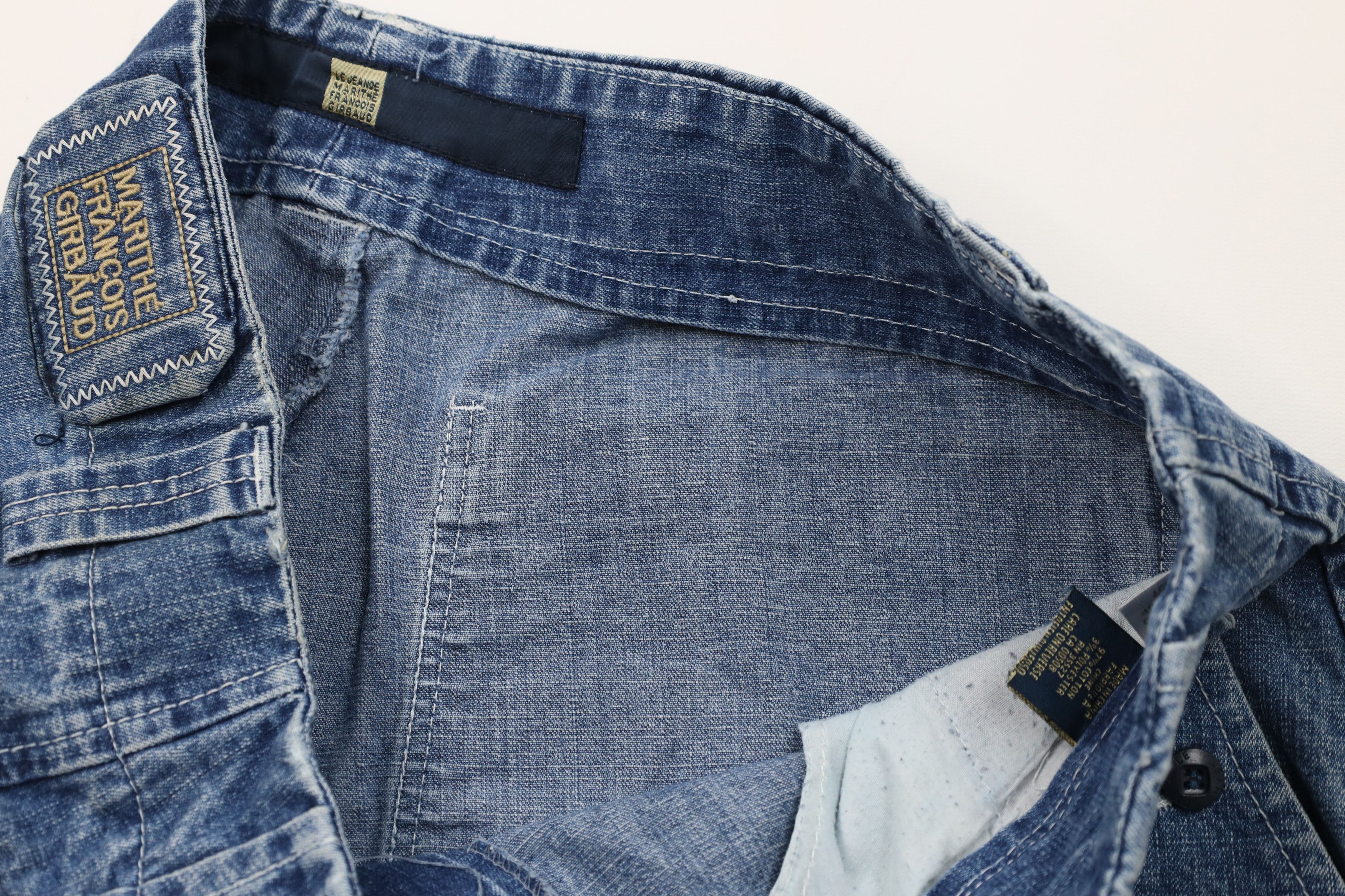 Marithe + Francois Girbaud Vintage 90s Marithe Francois Girbaud Denim Cargo Shorts Blue Size US 38 / EU 54 - 8 Thumbnail