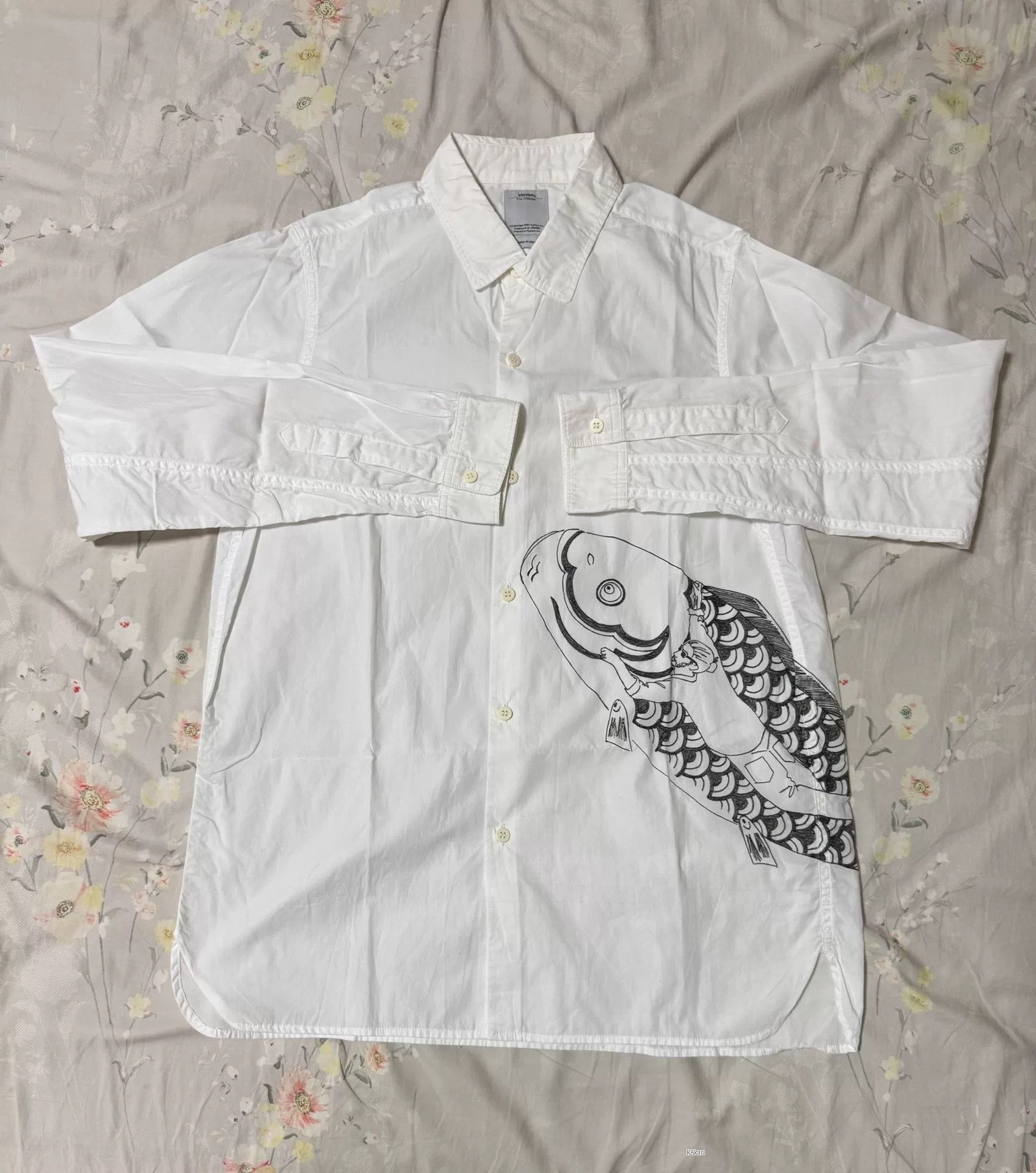 Visvim visvim 17AW Hand-Painted Carp Long-Sleeve Shirt Size US S / EU 44-46 / 1 - 1 Thumbnail