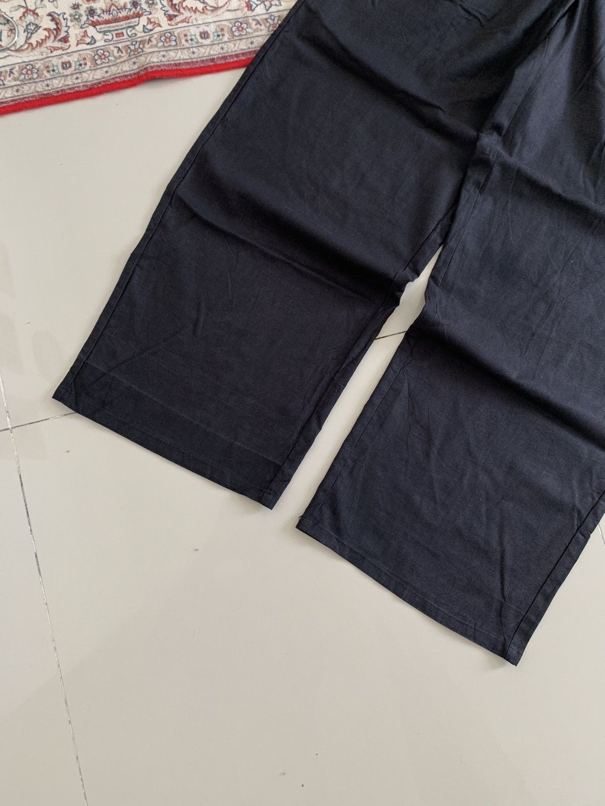 Yohji Yamamoto Global Uniqlo Pleated Linen Wide Leg Pants Size US 30 / EU 46 - 2 Thumbnail
