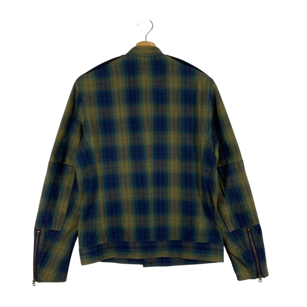 Japanese Brand × Paul Smith × R.Newbold Vintage R.Newbold Plaid Zipper Biker Jacket M Size Size US M / EU 48-50 / 2 - 12 Thumbnail