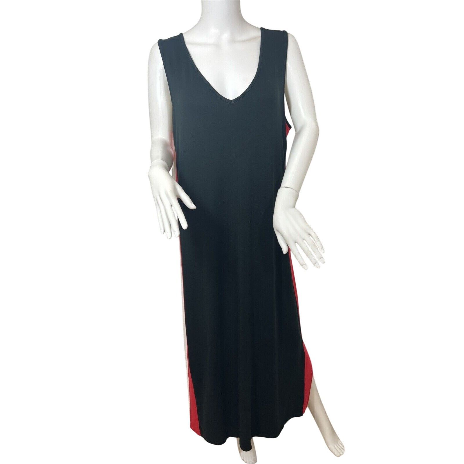 Other Attitudes by Renee Beach Dress XL Black Red White Colorblock Size XL / US 12-14 / IT 48-50 - 2 Thumbnail