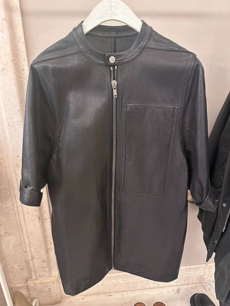Rick Owens RICK OWENS size 38 Half Sleeve Leather jacket 2501-Nextarro Size US M / EU 48-50 / 2 - 1 Thumbnail