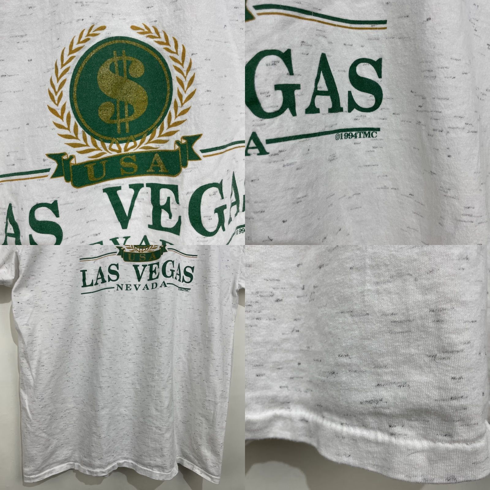 Vintage VINTAGE Las Vegas Nevada Gray T Shirt Graphic Mens XL Dollar Sign Single Stitch (Oneita) Size US XL / EU 56 / 4 - 8 Thumbnail