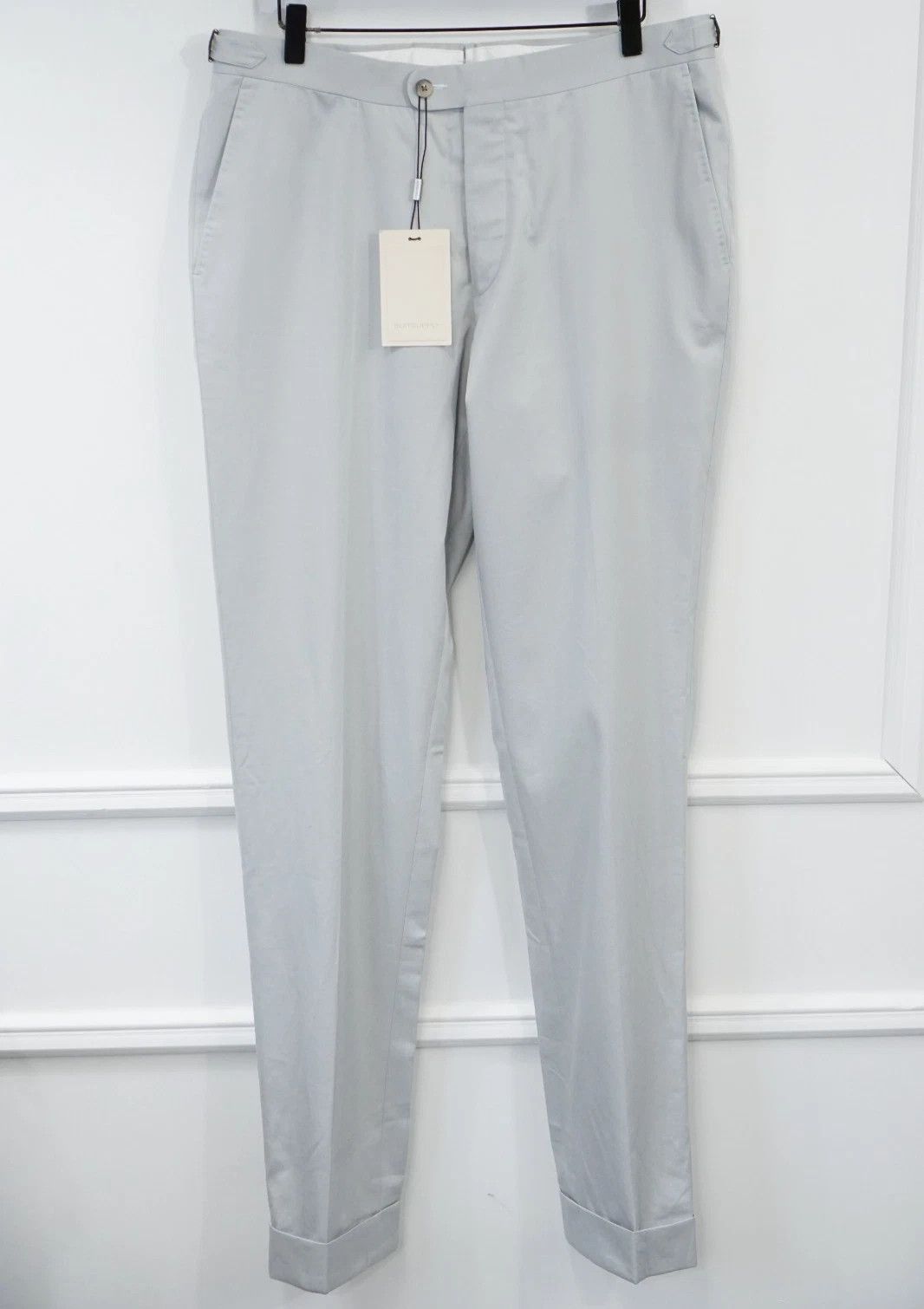 Suitsupply Men Suitsupply Pants Grey Wool & Brescia Size UK/US40 Size 40R - 1 Thumbnail