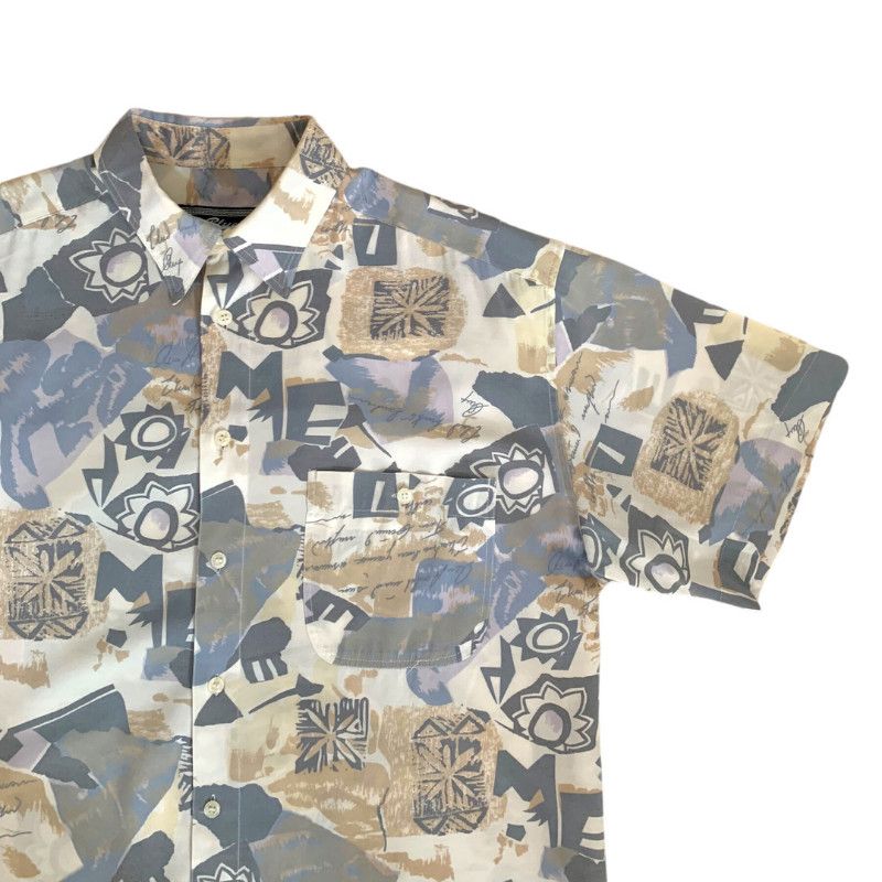 Vintage Vintage summer shirt with crazy patterns - Blue Monday Size US L / EU 52-54 / 3 - 2 Thumbnail