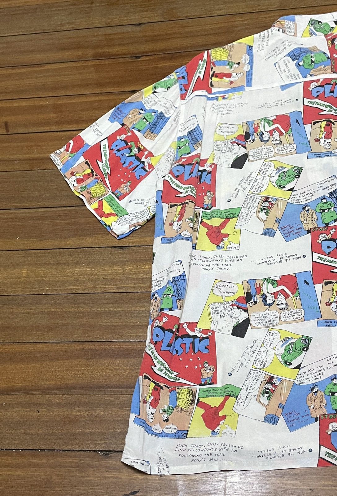Vintage Very Rare Vintage Movie Cartoon The Plastic Man Shirt 1980s Size US L / EU 52-54 / 3 - 7 Thumbnail