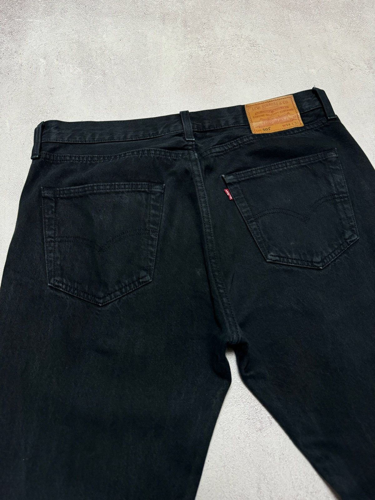 Levi's × Vintage Vintage Levis 501 Jeans Denim Pants Black Baggy Straight 90s Size US 34 / EU 50 - 9 Thumbnail
