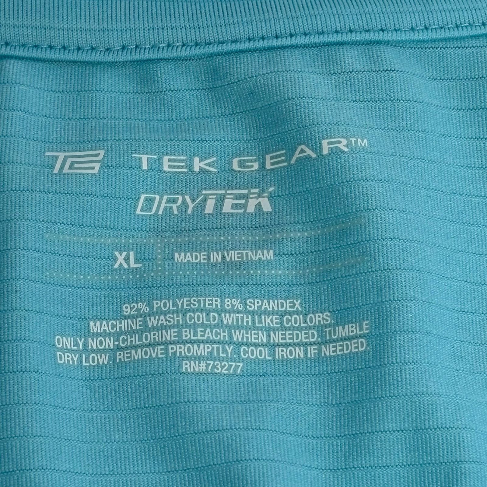 Tek Gear Tek Gear DryTek Light Blue Shadow Stripe Athletic Tee XL Size XL / US 12-14 / IT 48-50 - 5 Thumbnail
