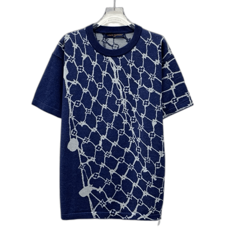 Louis Vuitton Deep Blue Cotton TShirt-2506