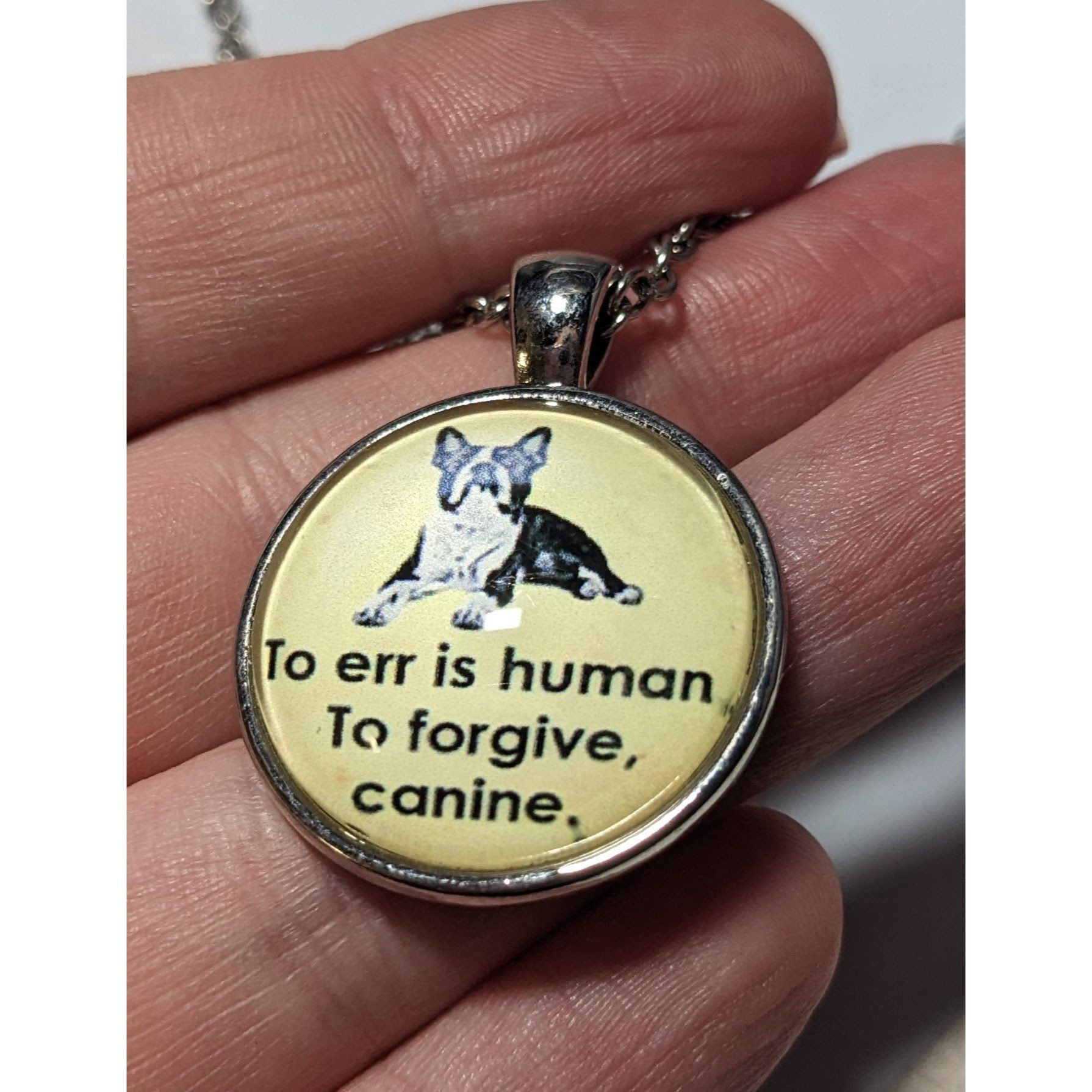 Other Yellow And Silver Dog Lover Pendant Necklace Size ONE SIZE - 6 Thumbnail
