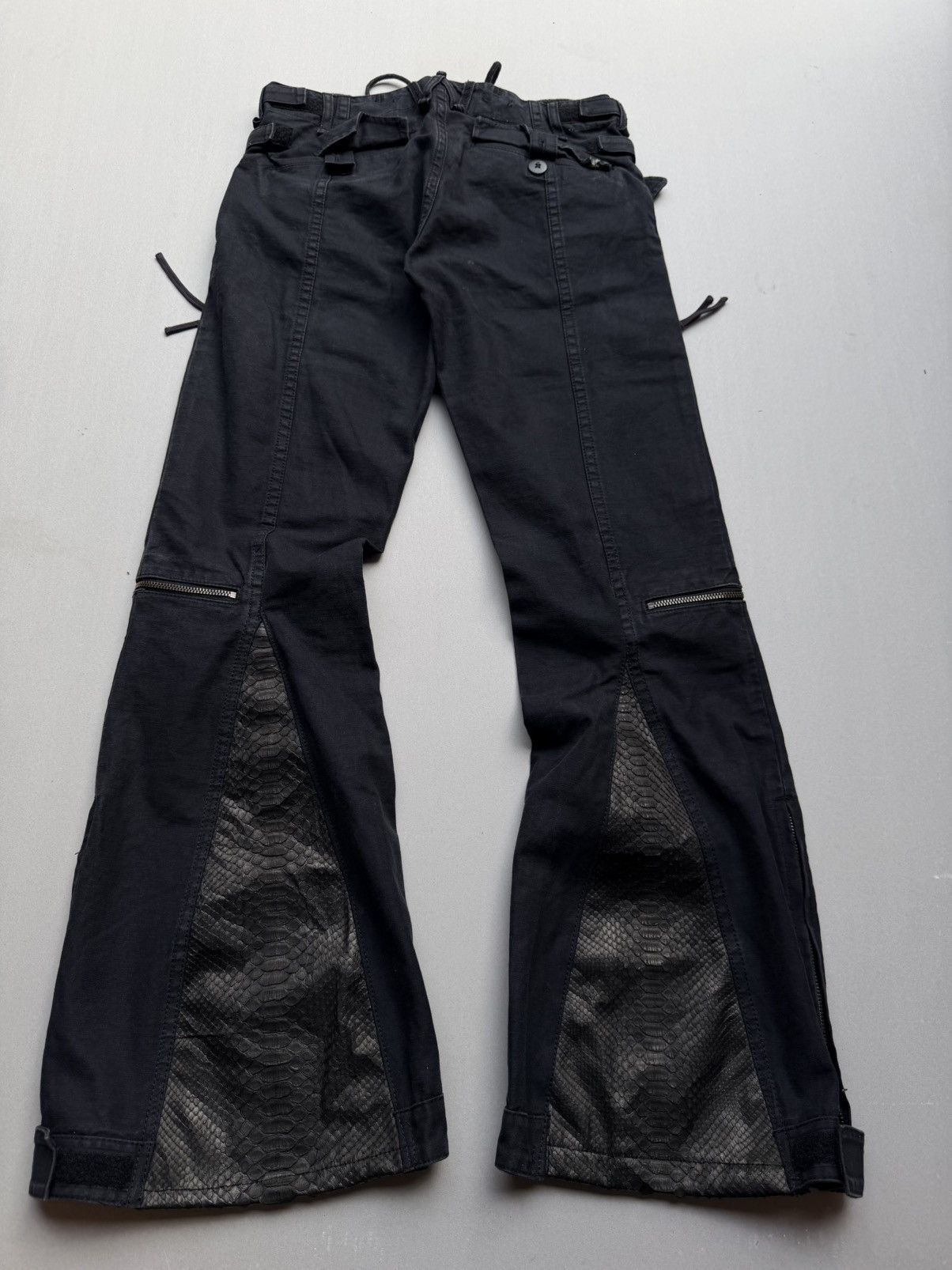 Japanese Brand Avirec lace-up flare cargo pants Size US 26 / EU 42 - 6 Thumbnail