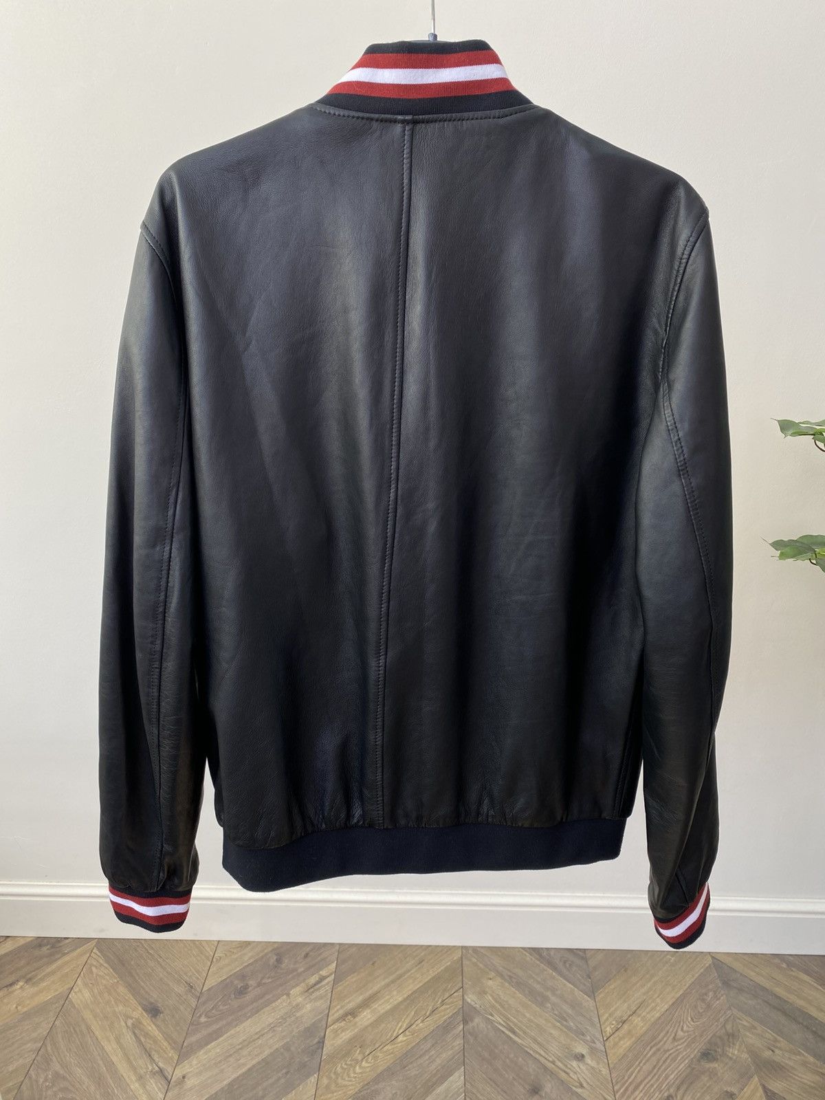 Bally Bally Men’s Black Leather Bomber Jacket Full Zip Size US M / EU 48-50 / 2 - 11 Thumbnail