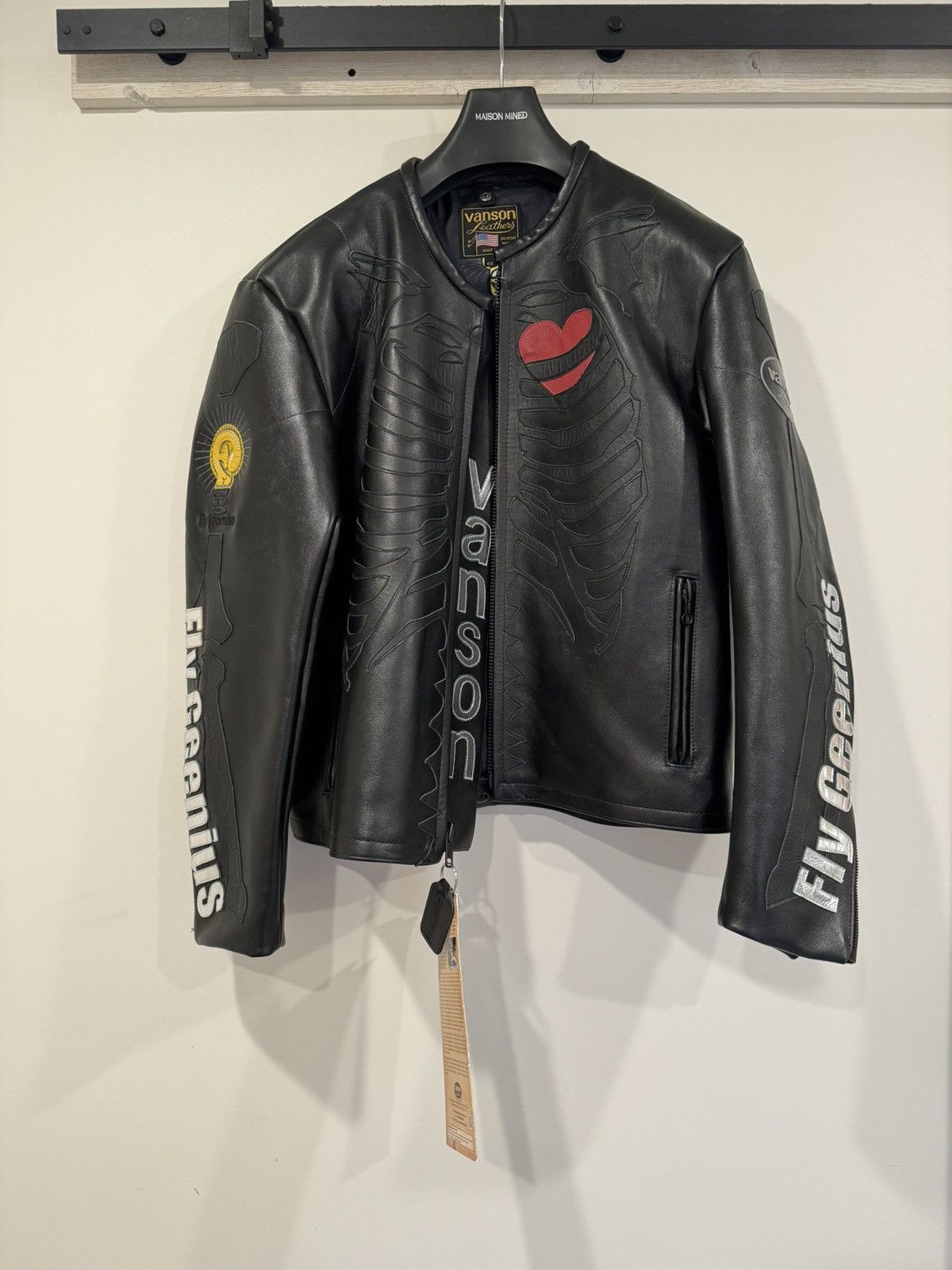 Vanson Leathers Vanson x Fly Geenius Black Skeleton Jacket | Grailed