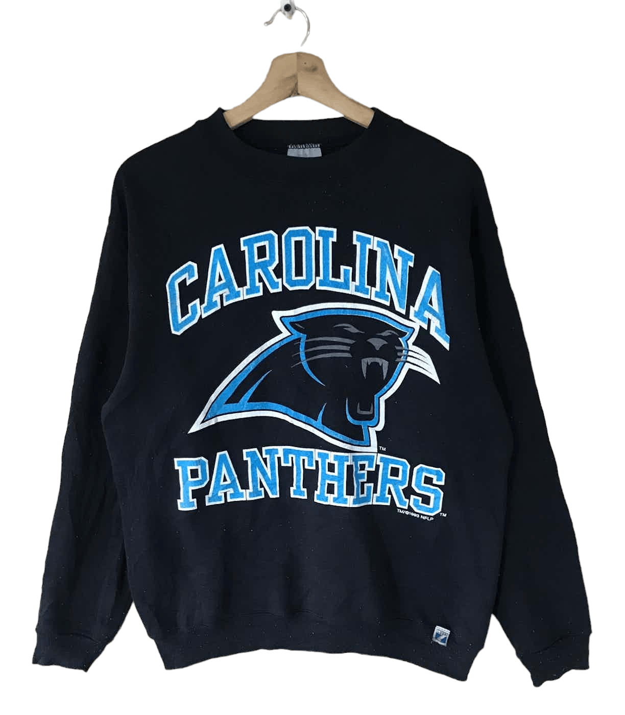 image of Logo 7 x Nfl Vintage 90’S Nflp Carolina Panthers Sweatshirts in Black, Men's (Size Medium)