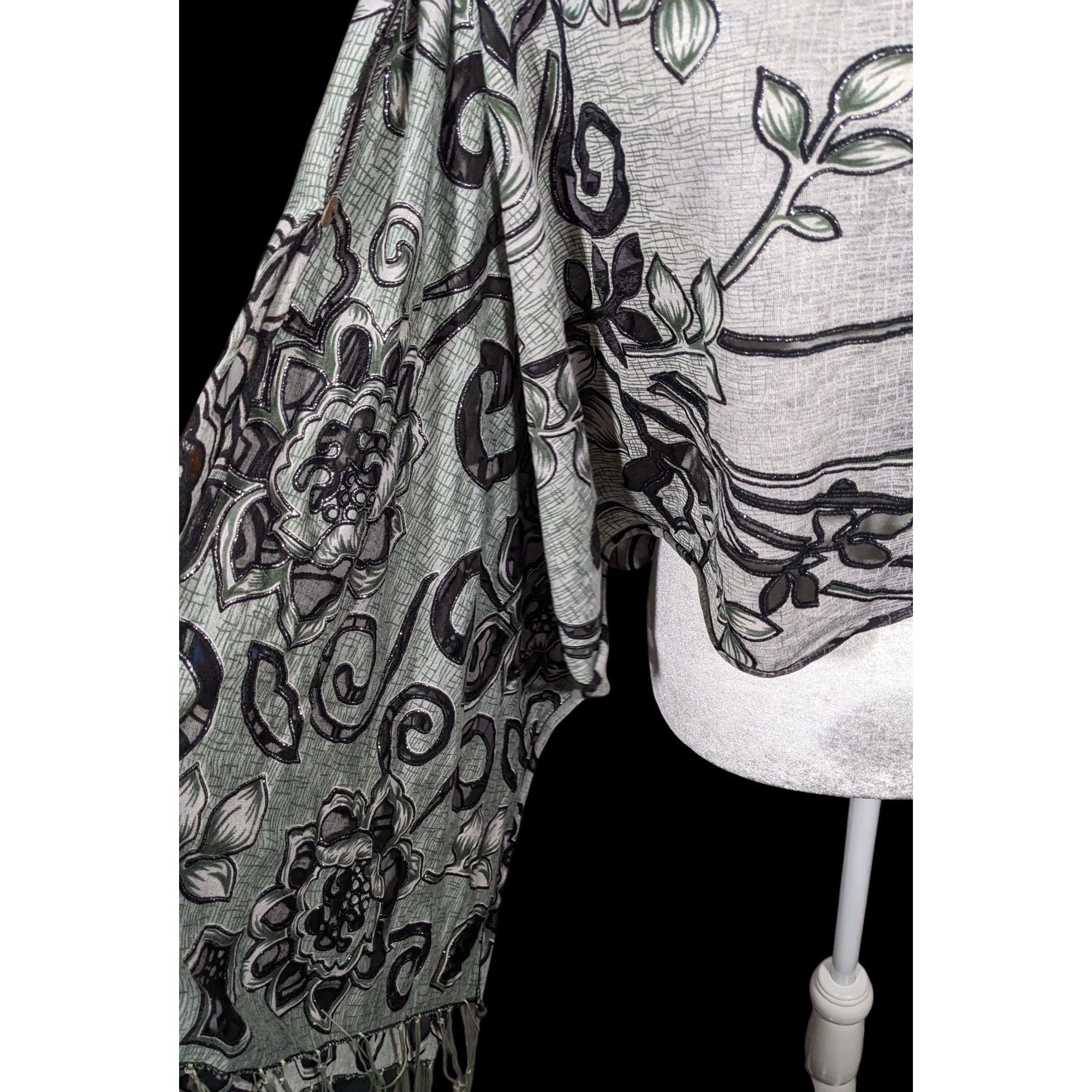 Other Whimsygoth Floral Scroll Burnout Multi-Way Scarf Size ONE SIZE - 4 Thumbnail