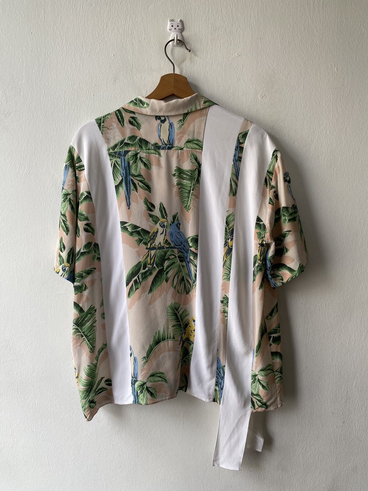 Stella McCartney Stella McCartney Stripe And Tropical Print Silk Shirt Size L / US 10 / IT 46 - 5 Thumbnail