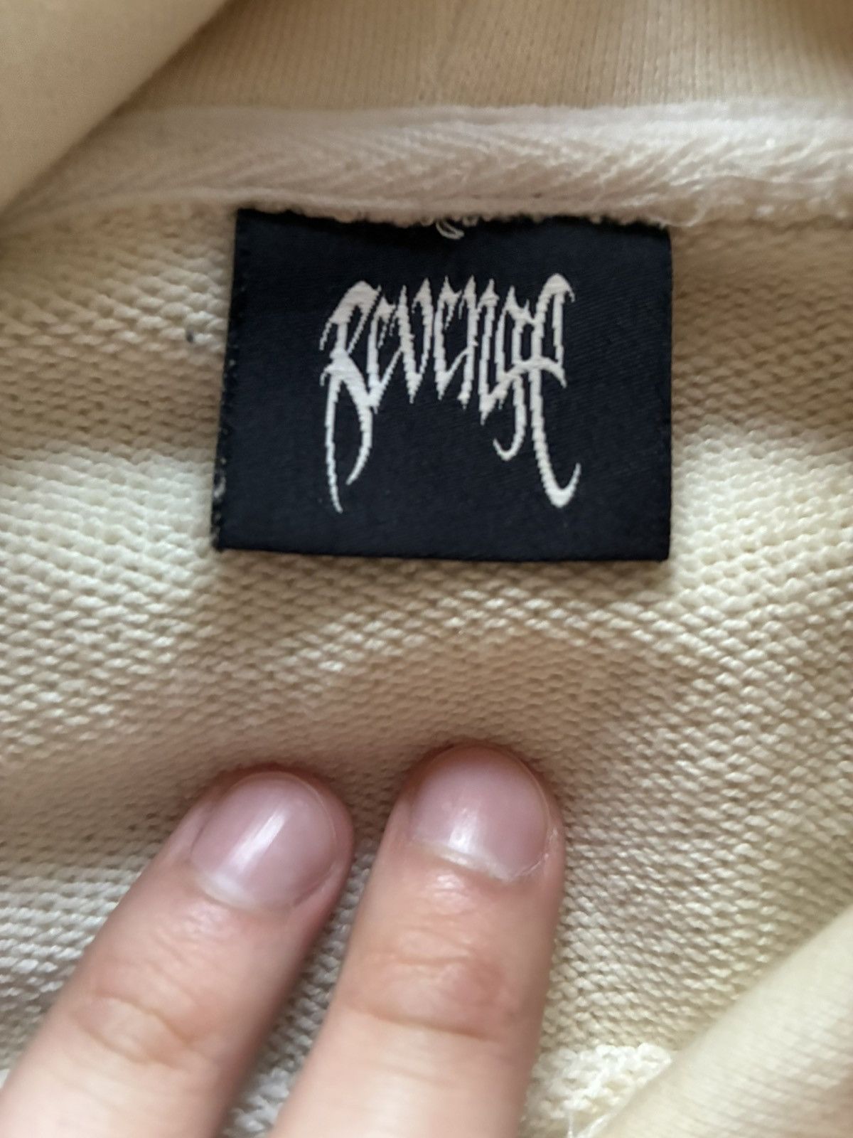 Revenge Revenge Cream Embroidered Hoodie Size US L / EU 52-54 / 3 - 5 Thumbnail