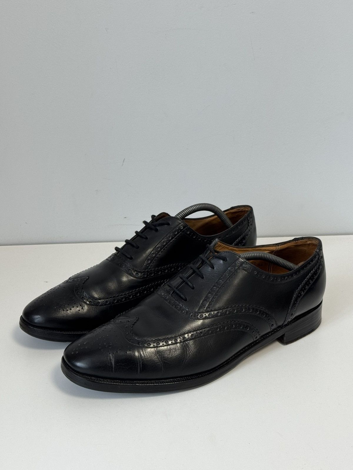 Barker Barker Black Leather Wingtip Brogue Oxford Shoes US 10.5 Size US 10.5 / EU 43-44 - 1 Thumbnail