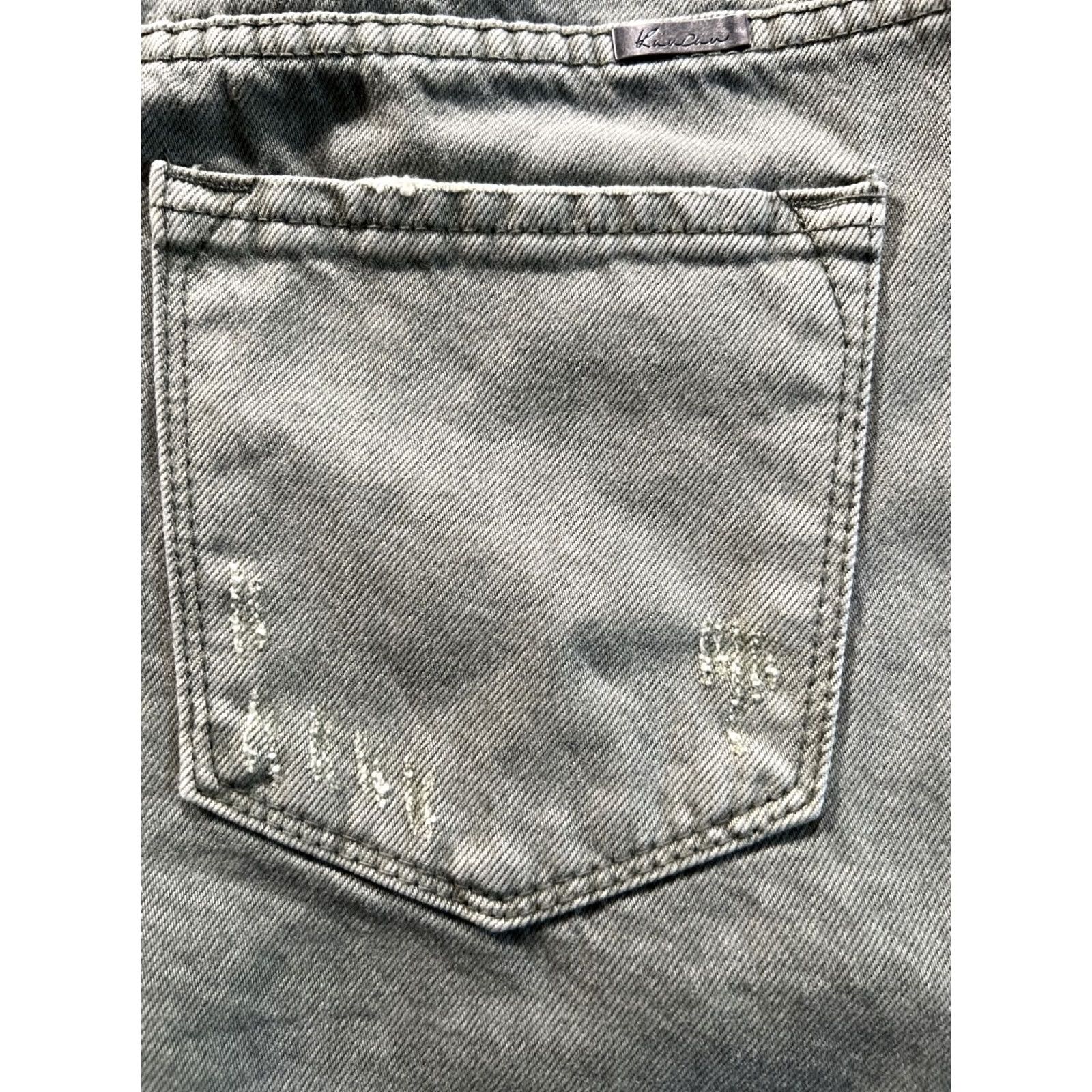 Vintage VINTAGE KanCan Denim Shorts Olive Green Fringe Cut-Off 28 Womens Jeans NWT Size 28" / US 6 / IT 42 - 7 Thumbnail