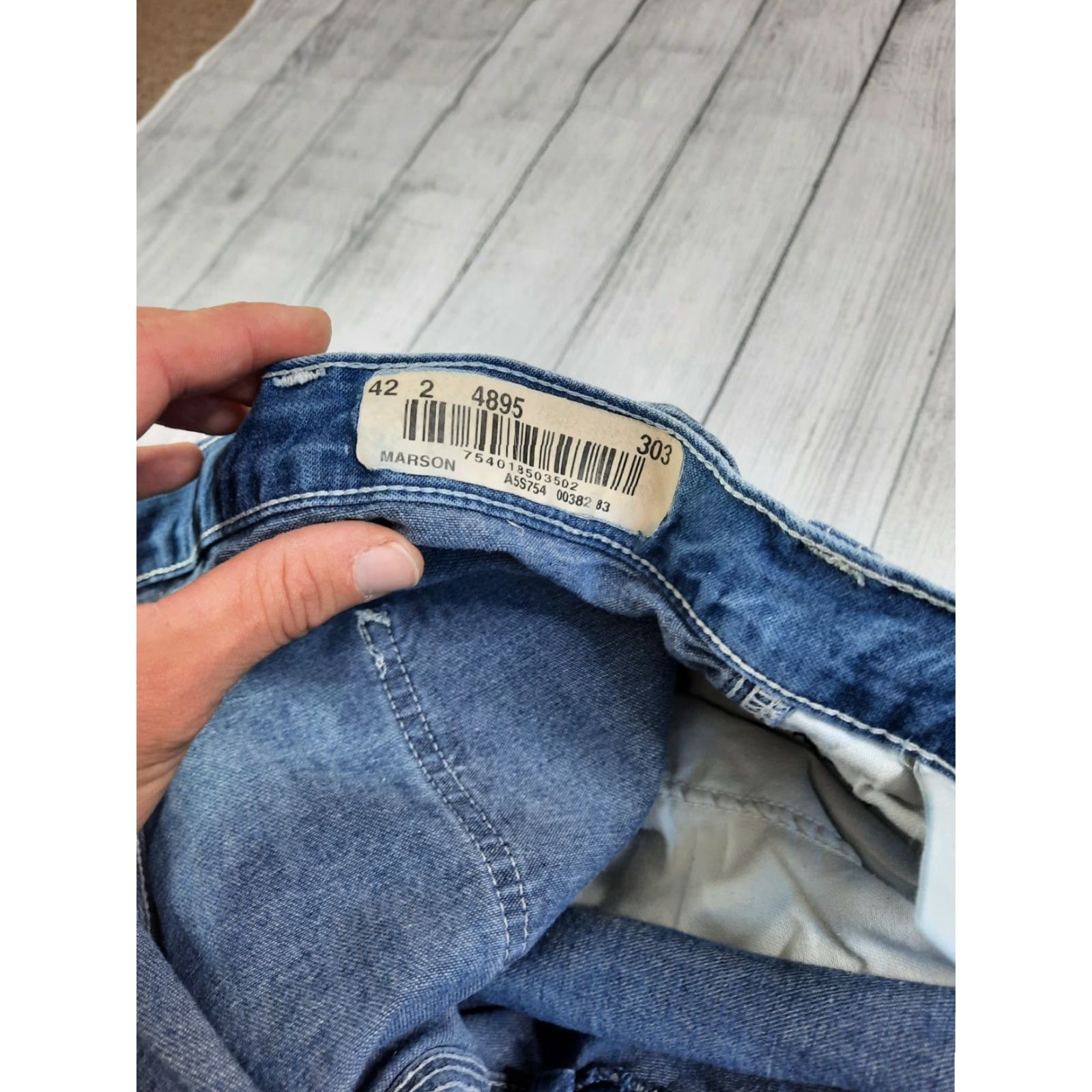Carhartt Carhartt Men's Carpenter Jeans Size 40x32 Workwear Dungaree Fit 382-83 WW Dark Blue Denim Regular Rise 11.5in Inseam 32in Pants Mens Shirt Size US 40 / EU 56 - 4 Thumbnail