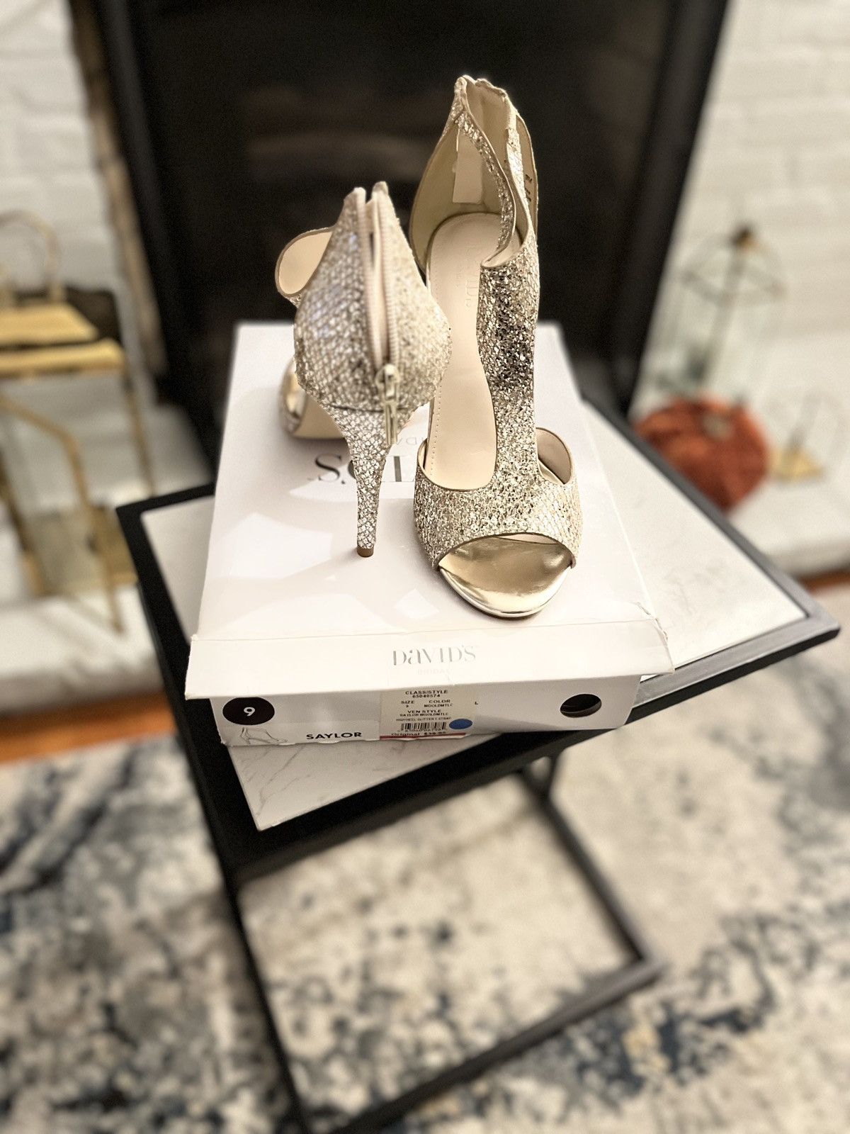 Other Bridal Sparkling Gold Heels Size US 9 / IT 39 - 1 Preview