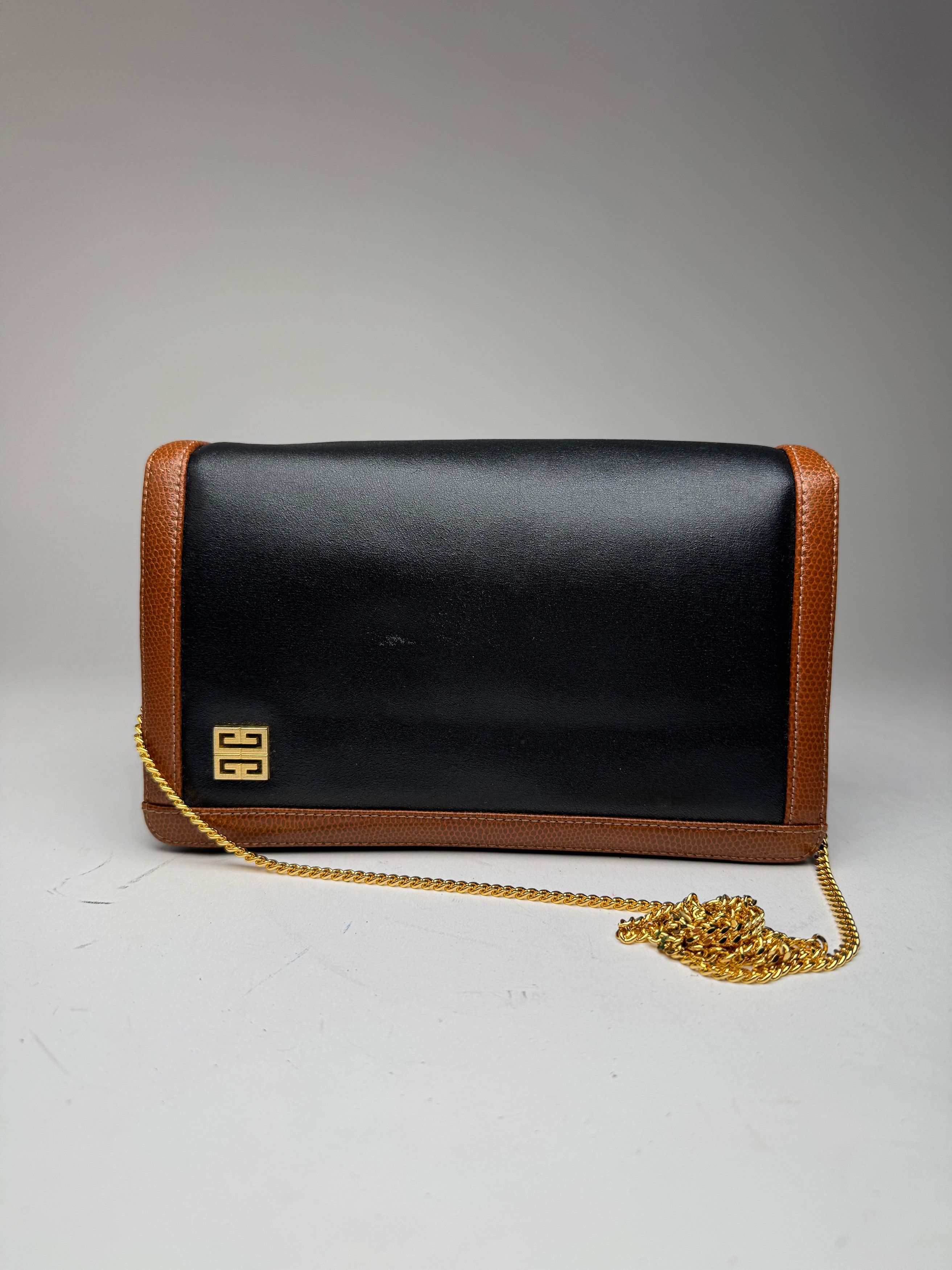 Vintage 4G Leather Bag Black Brown