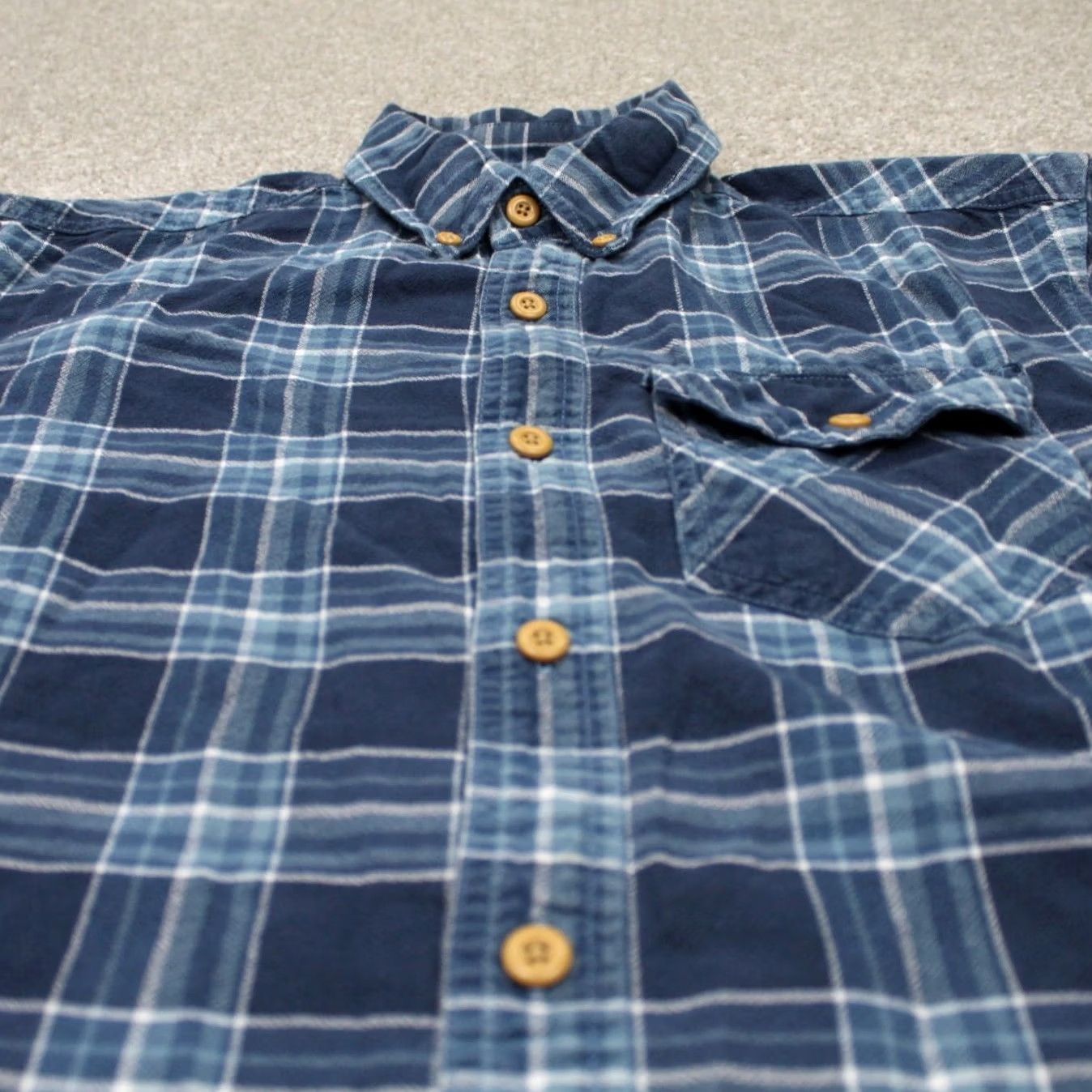 Vintage Duluth Button-Up Shirt Men Medium Blue/White Plaid Flannel Cotton L/S Shirt Mens Medium Blue Plaid Size US M / EU 48-50 / 2 - 4 Thumbnail