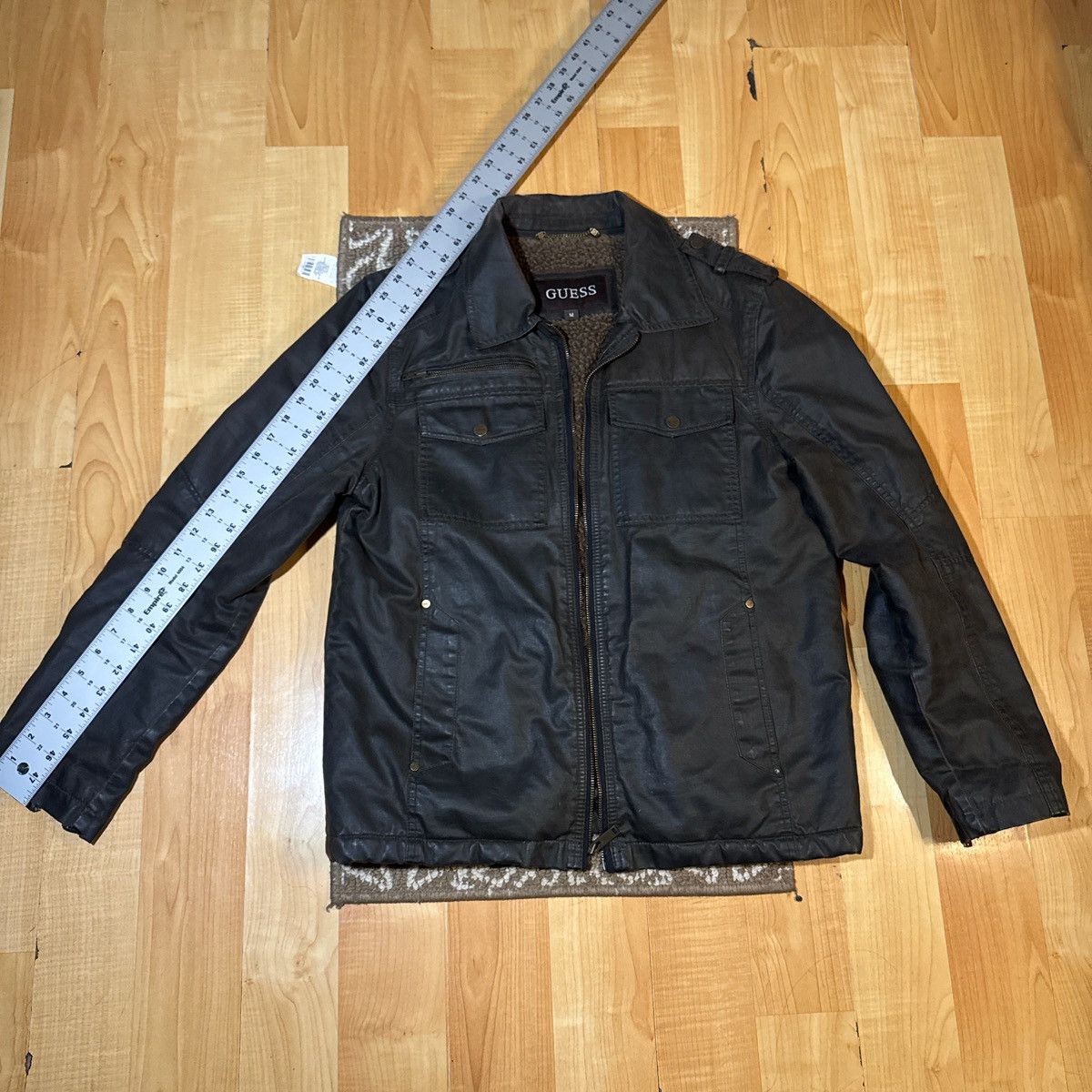Guess Guess Faux fur Leather Men's Jacket Size US M / EU 48-50 / 2 - 3 Thumbnail