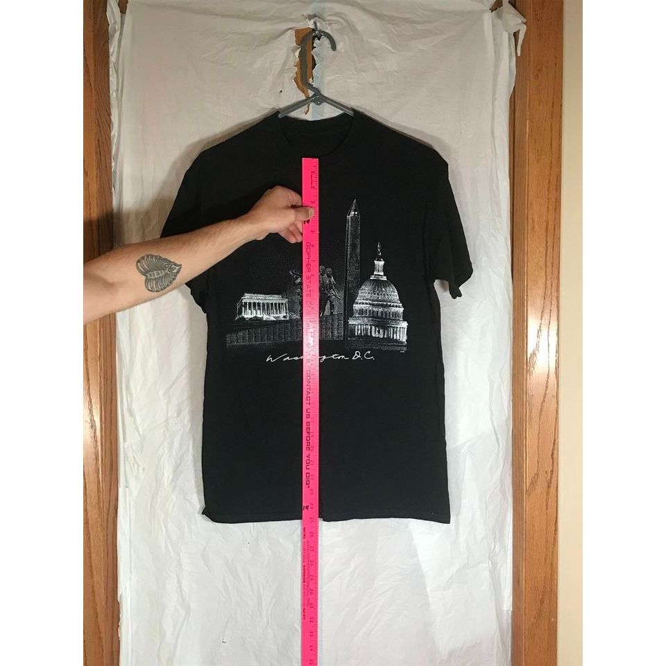 Vintage Vintage washington DC double side t shirt mens Med/LG Size US L / EU 52-54 / 3 - 3 Thumbnail
