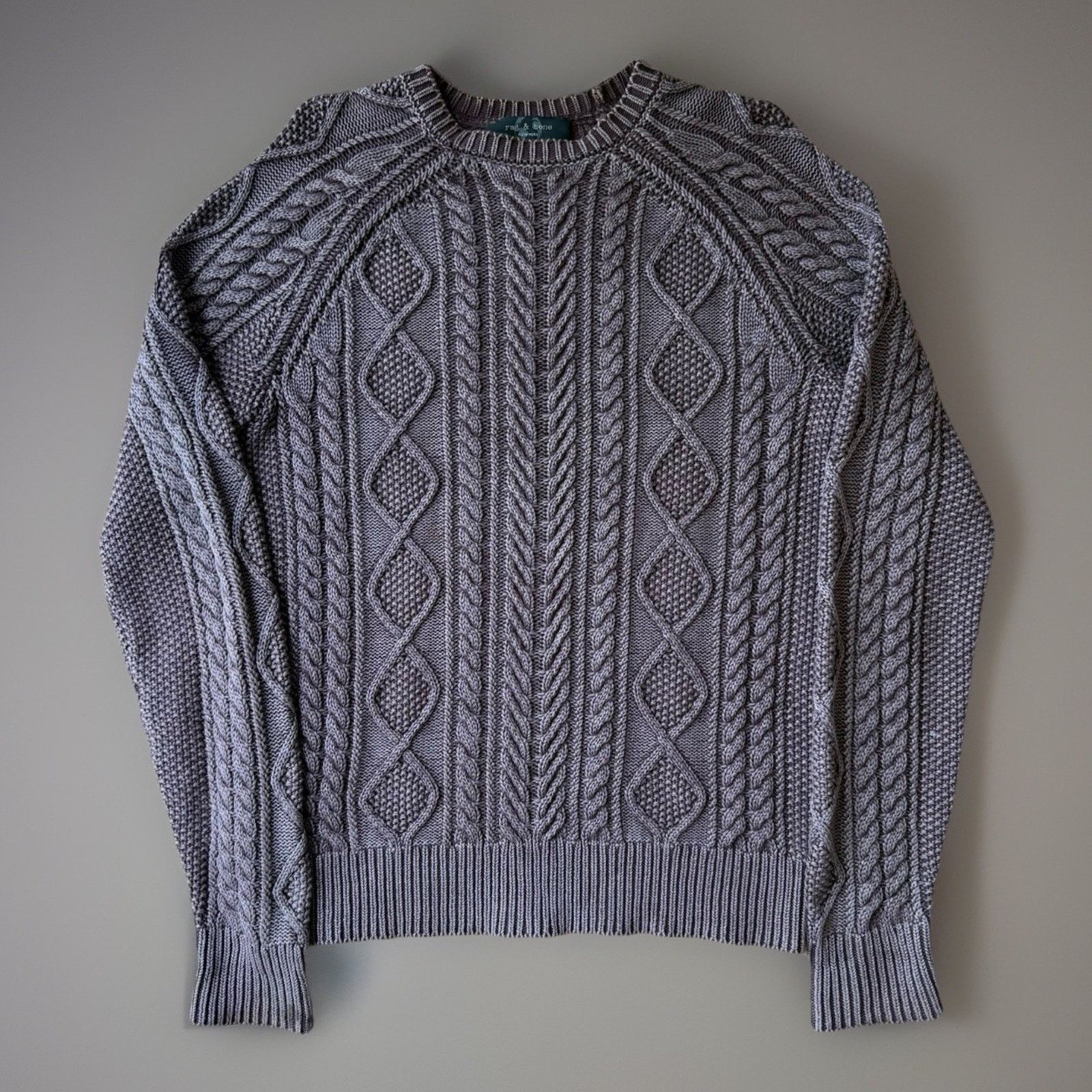 Rag & Bone Rag & Bone Dexter Aran Cable Knit Sweater Small Mauve Size S / US 4 / IT 40 - 1 Thumbnail