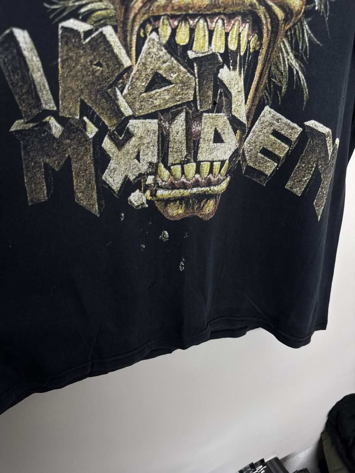 Iron Maiden Vintage 1989 Iron Maiden Eddie Crunch Black T-shirt Size US M / EU 48-50 / 2 - 8 Thumbnail