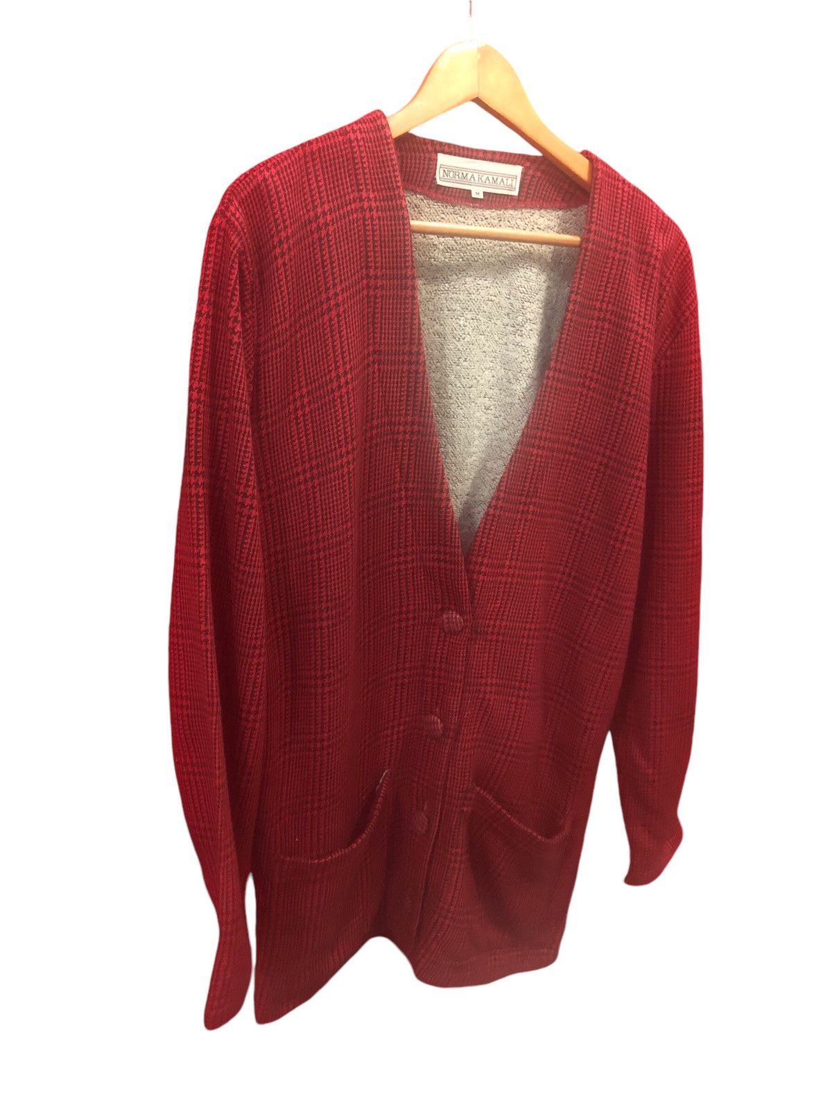 Norma Kamali × Vintage Nice!!Vintage Norma Kamali Red Jacket Size M / US 6-8 / IT 42-44 - 2 Thumbnail
