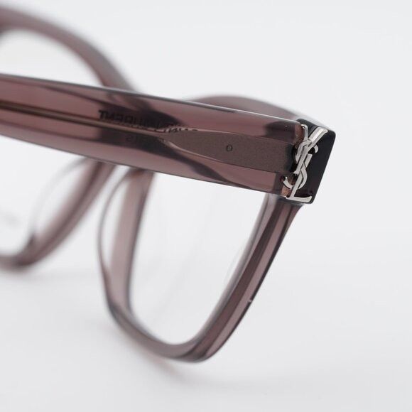 Saint Laurent Paris Saint Laurent SLM118 003 Square Eyeglasses Brown 52mm Frame Size ONE SIZE - 5 Thumbnail