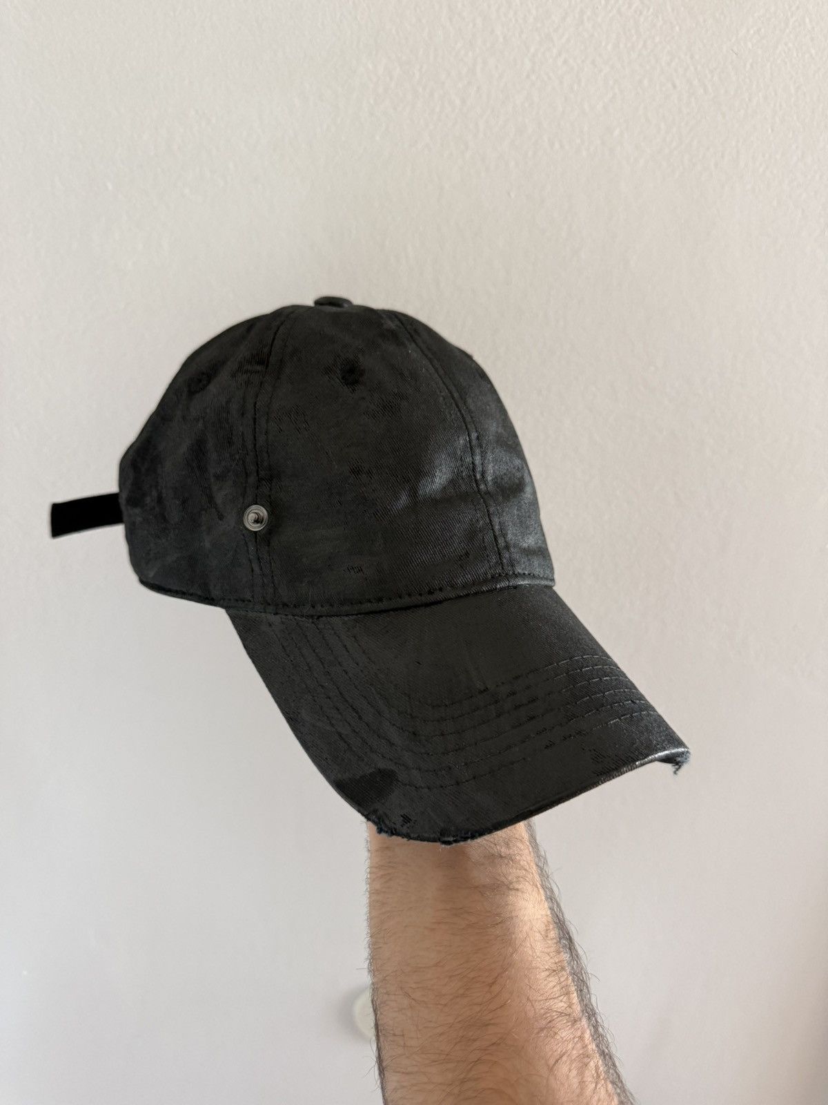 P.L.N. P.L.N. Oilskin Waxed Coated Cotton Distressed Cap/Hat Size ONE SIZE - 11 Thumbnail