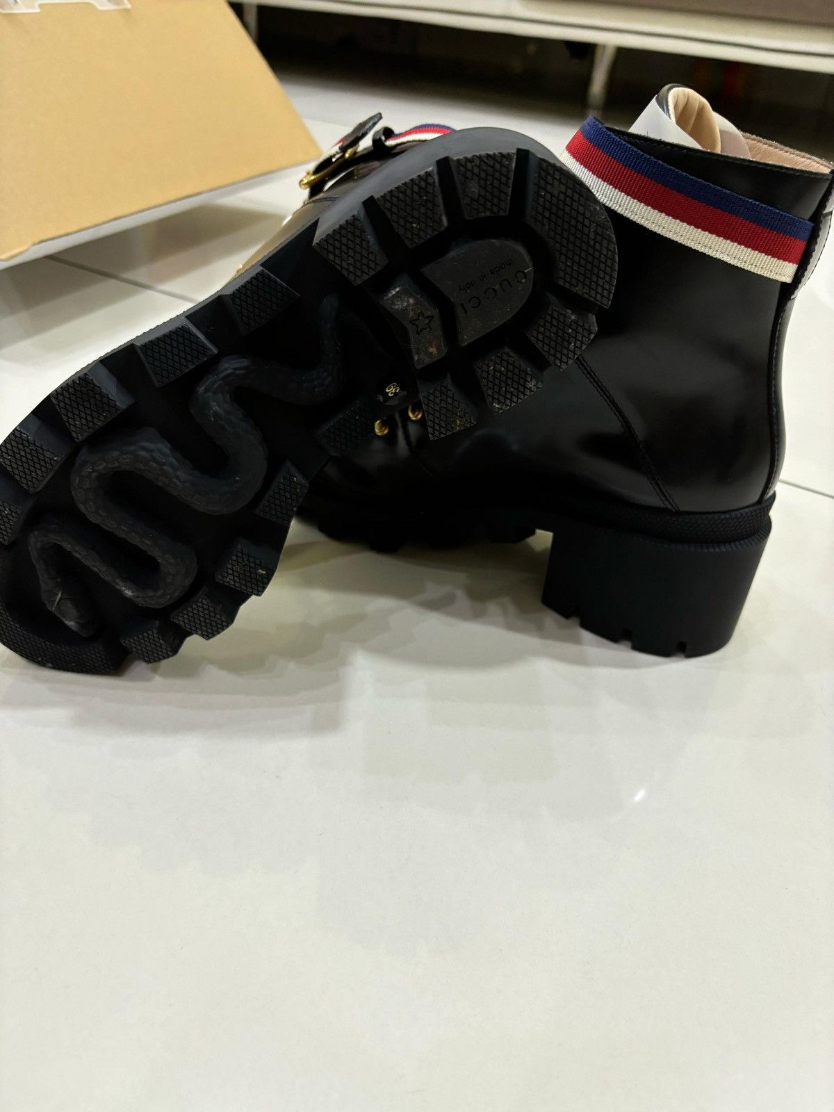 Gucci Gucci leather ankle boots with sylvie web Size US 9 / IT 39 - 8 Thumbnail