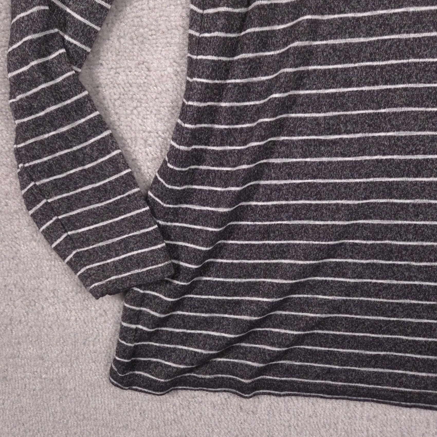 Vintage Chico's Shirt Womens Gray Stripe Cowl Neck Long Sleeve Tunic Top Stretch Size XS / US 0-2 / IT 36-38 - 4 Thumbnail